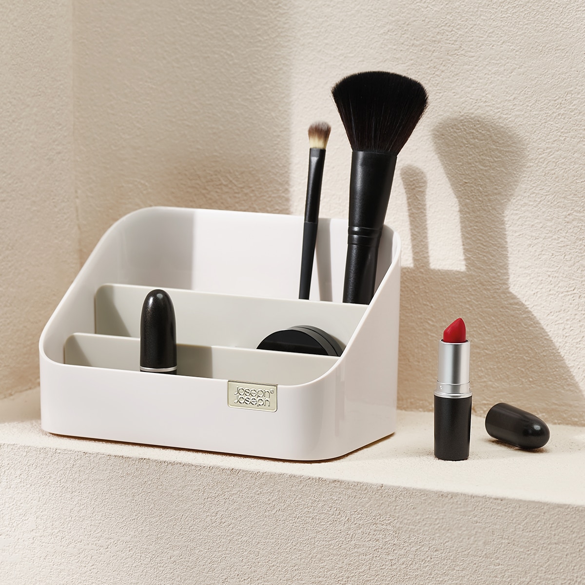 Organizador de cosméticos escalonado Branco-11