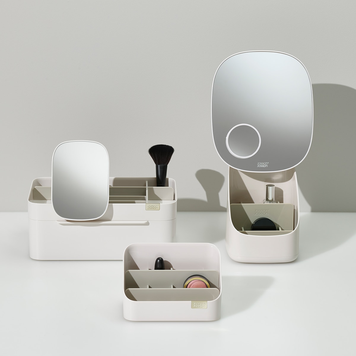 Organizador de cosméticos escalonado Branco-15
