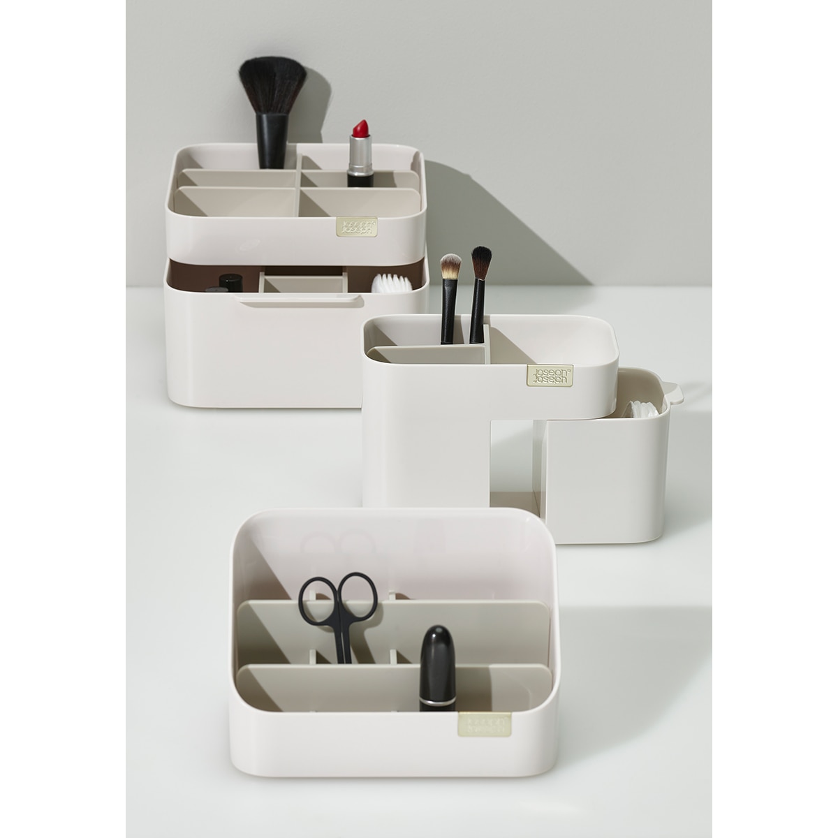 Organizador de cosméticos escalonado Branco-17