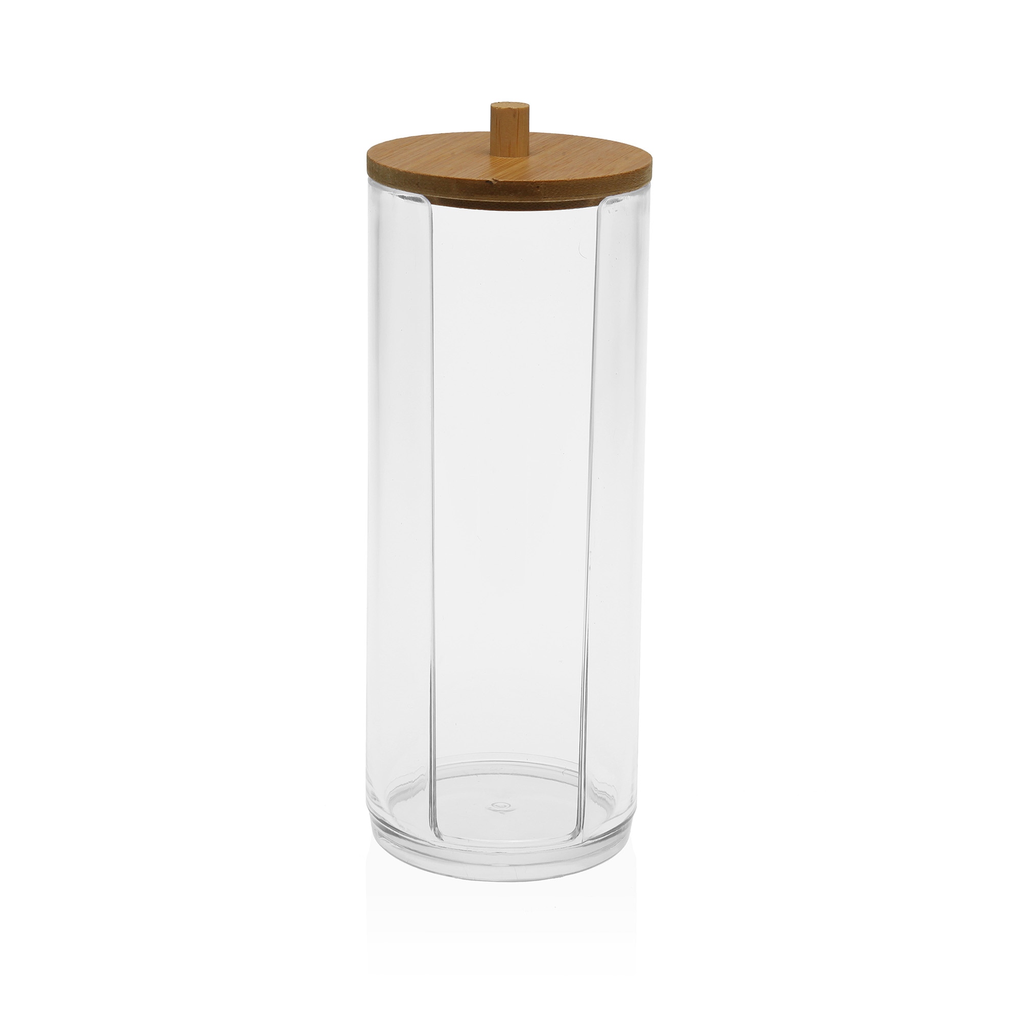 Organizador Porta-Algodões Bambu Transparente-1