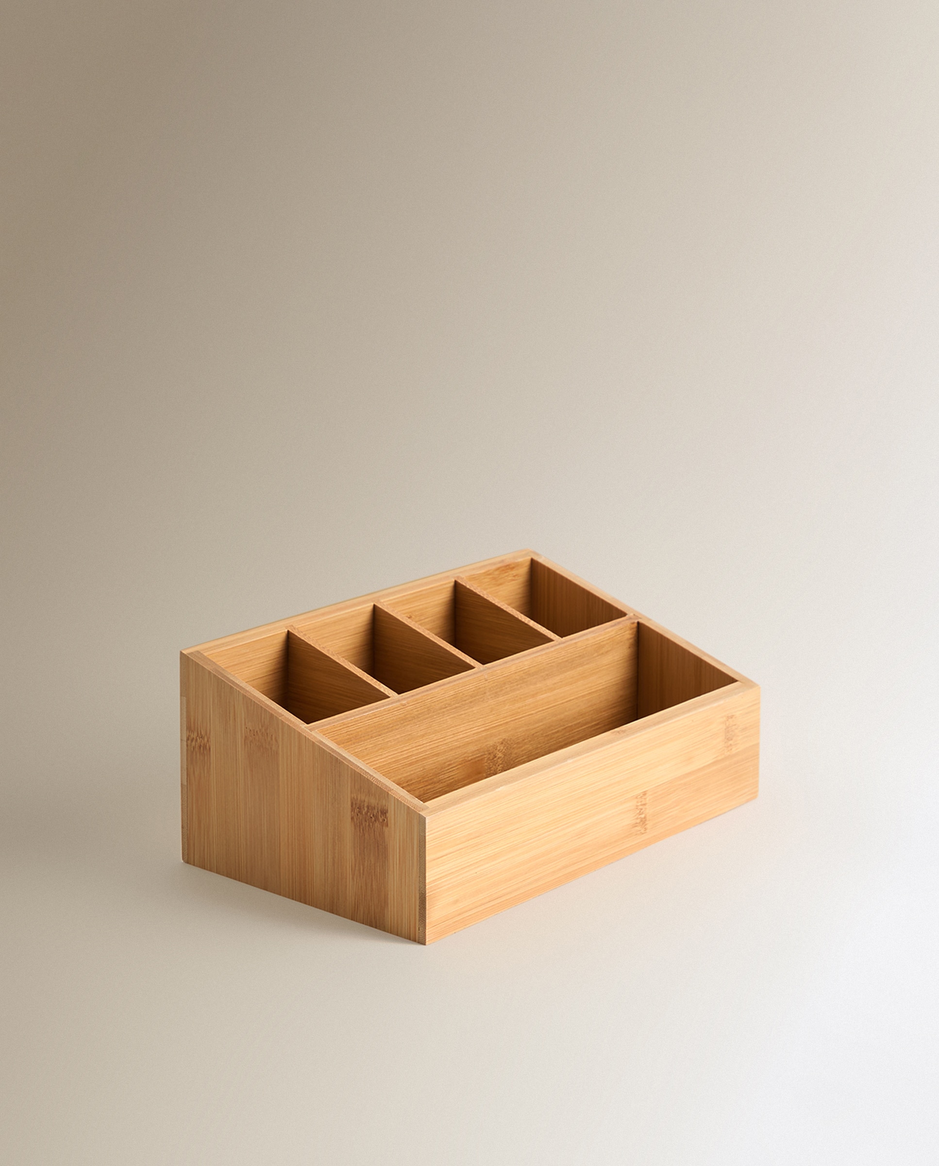 Organizador de Gavetas com 5 Compartimentos Bambu Natural-1