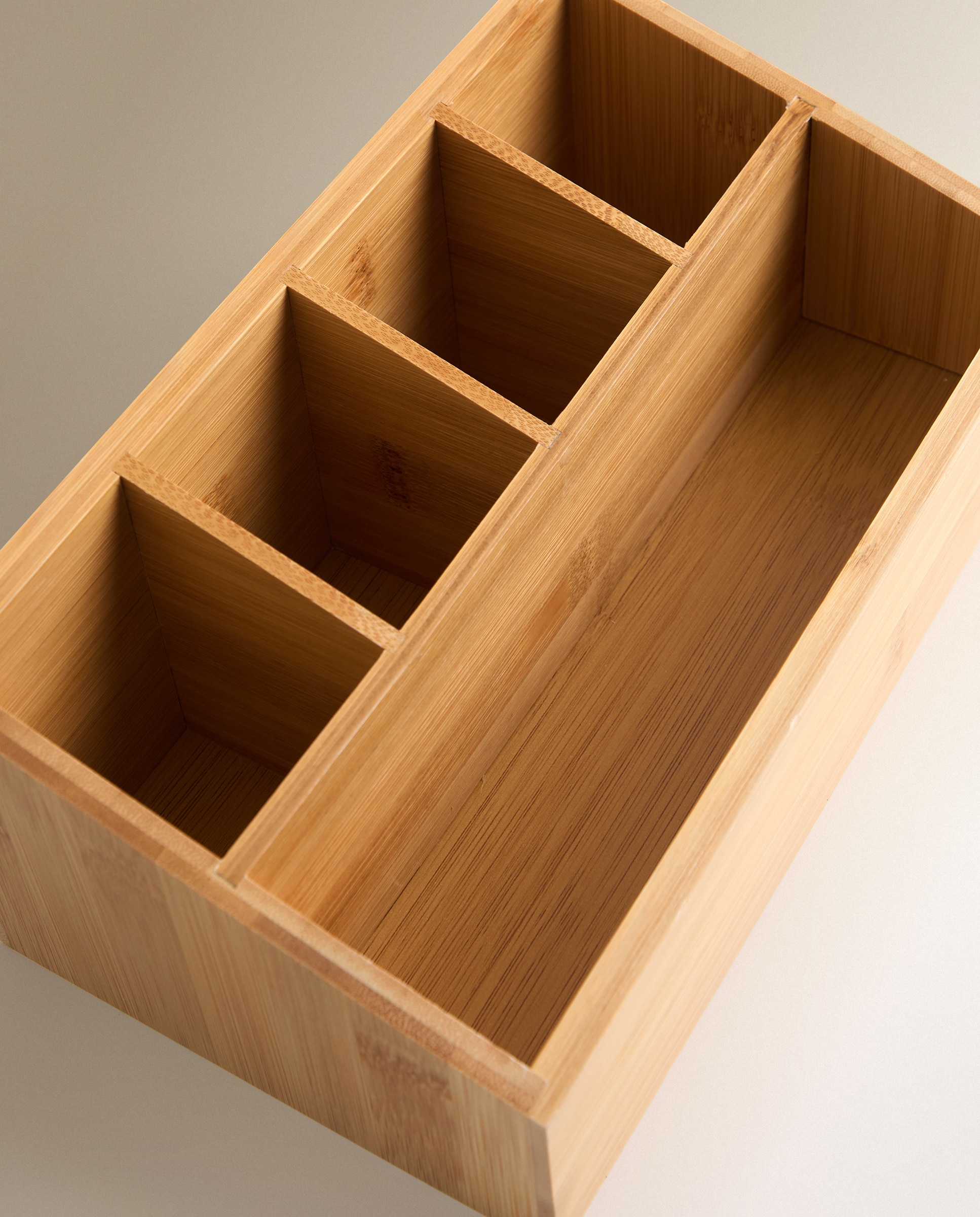 Organizador de Gavetas com 5 Compartimentos Bambu Natural-2