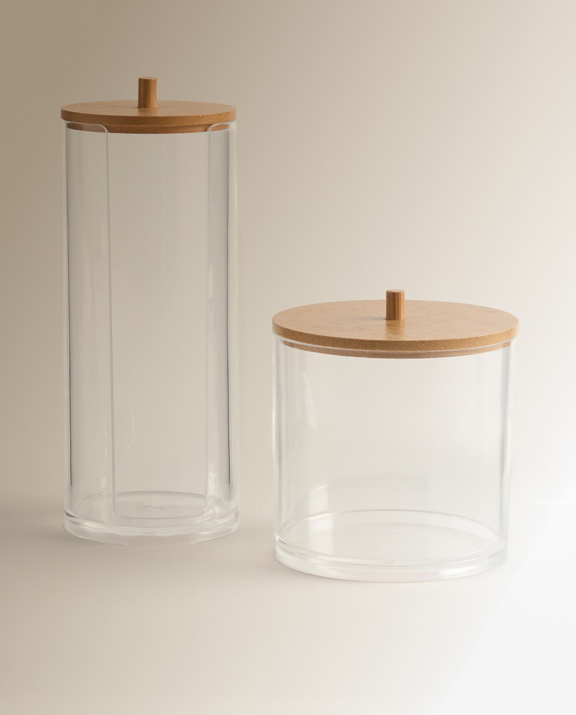 Organizador Porta-Algodões Bambu Natural-3