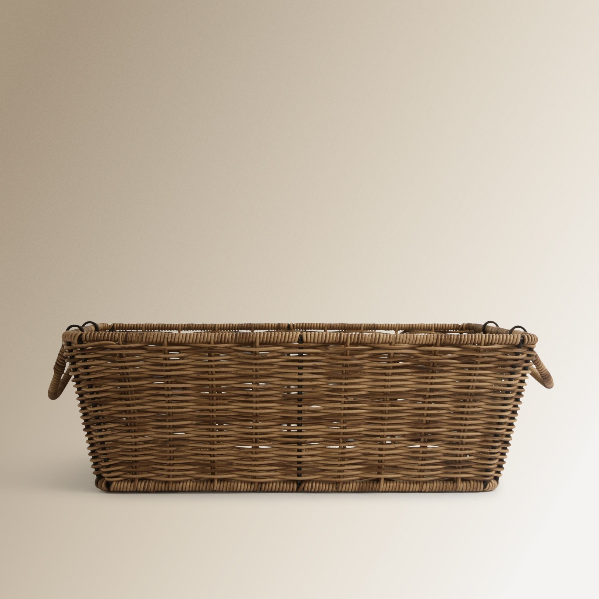 Imagem 0 de Cesta com asas Poli-rotim Castanha El Corte Inglés