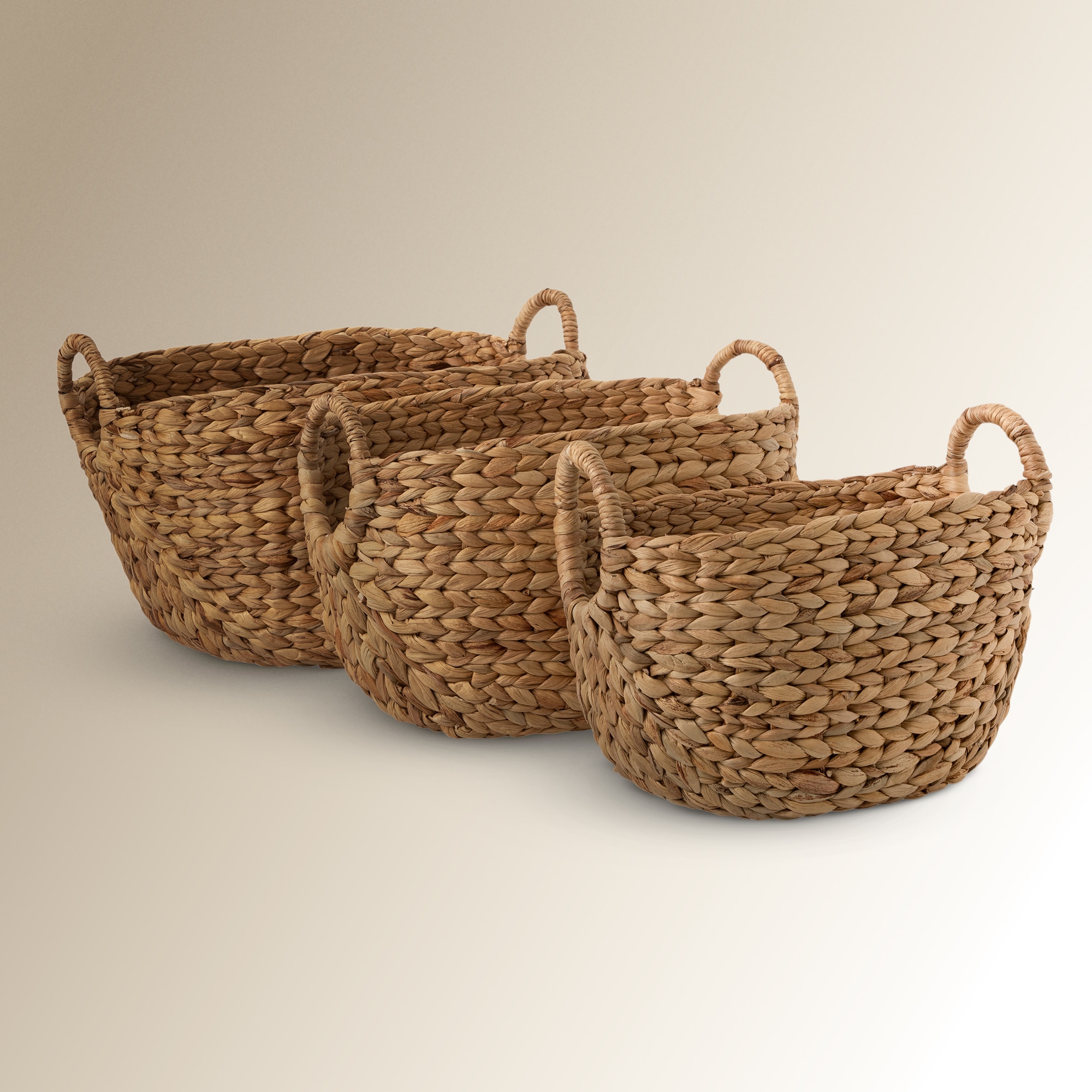 Cesto con asas redondas Jacinto de Agua Basics El Corte Inglés Natural-2