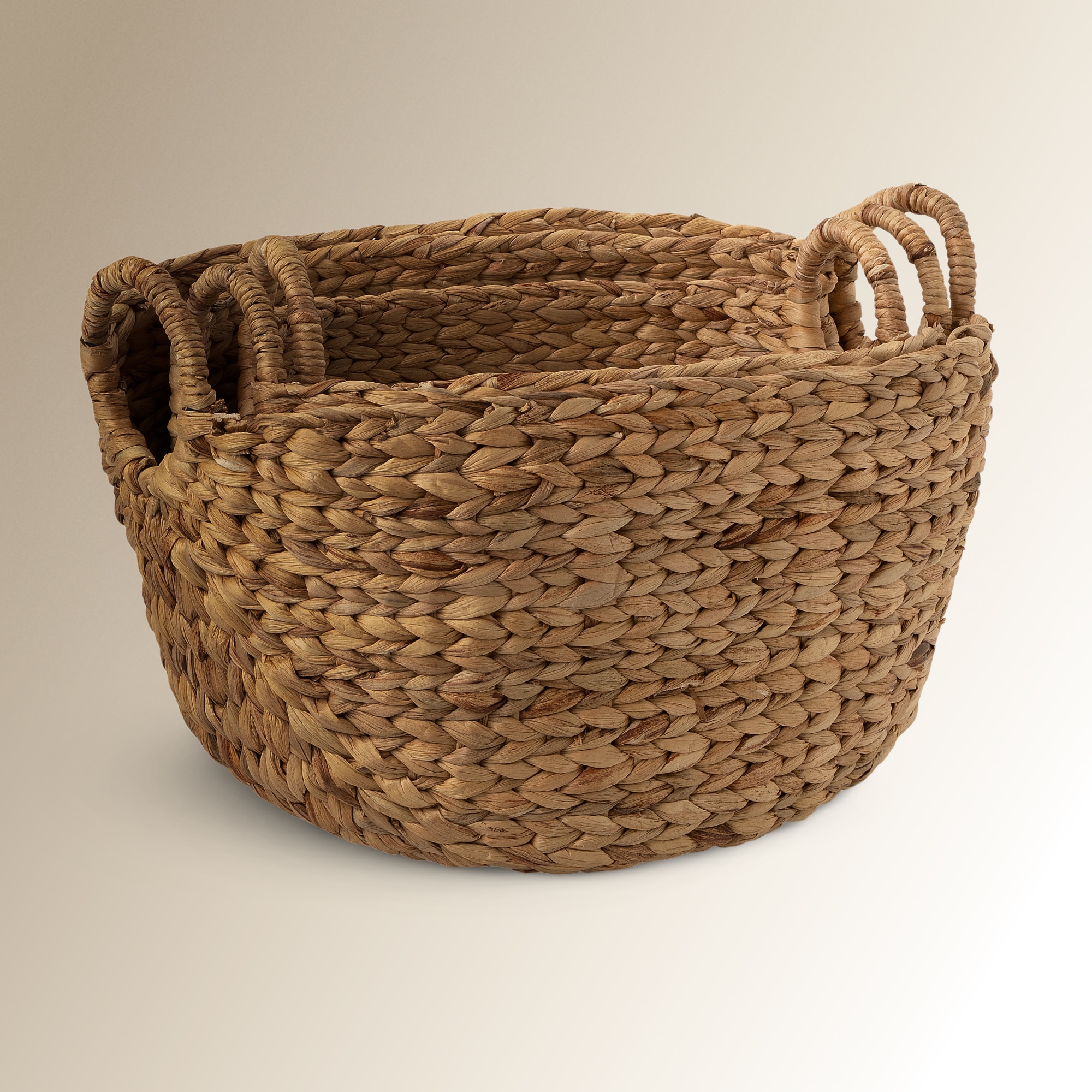 Cesto con asas redondas Jacinto de Agua Basics El Corte Inglés Natural-3