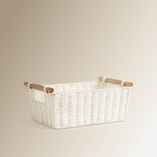 Cesta con asas de madera El Corte Inglés