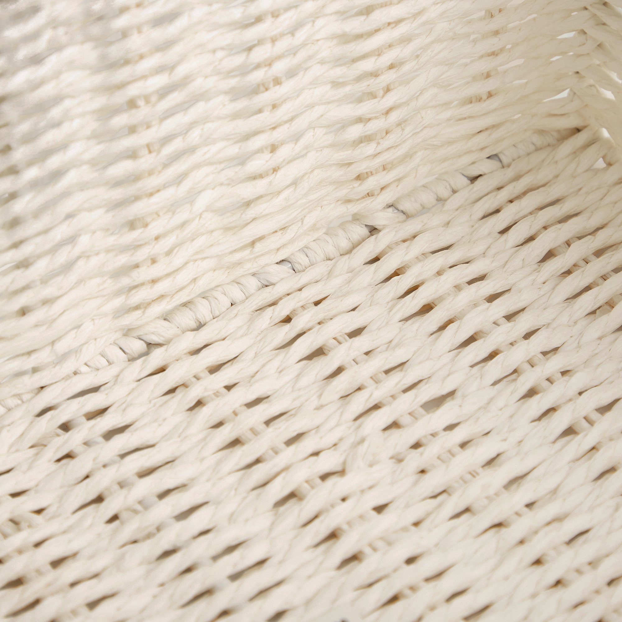 Cesta com asas de madeira Branco-4