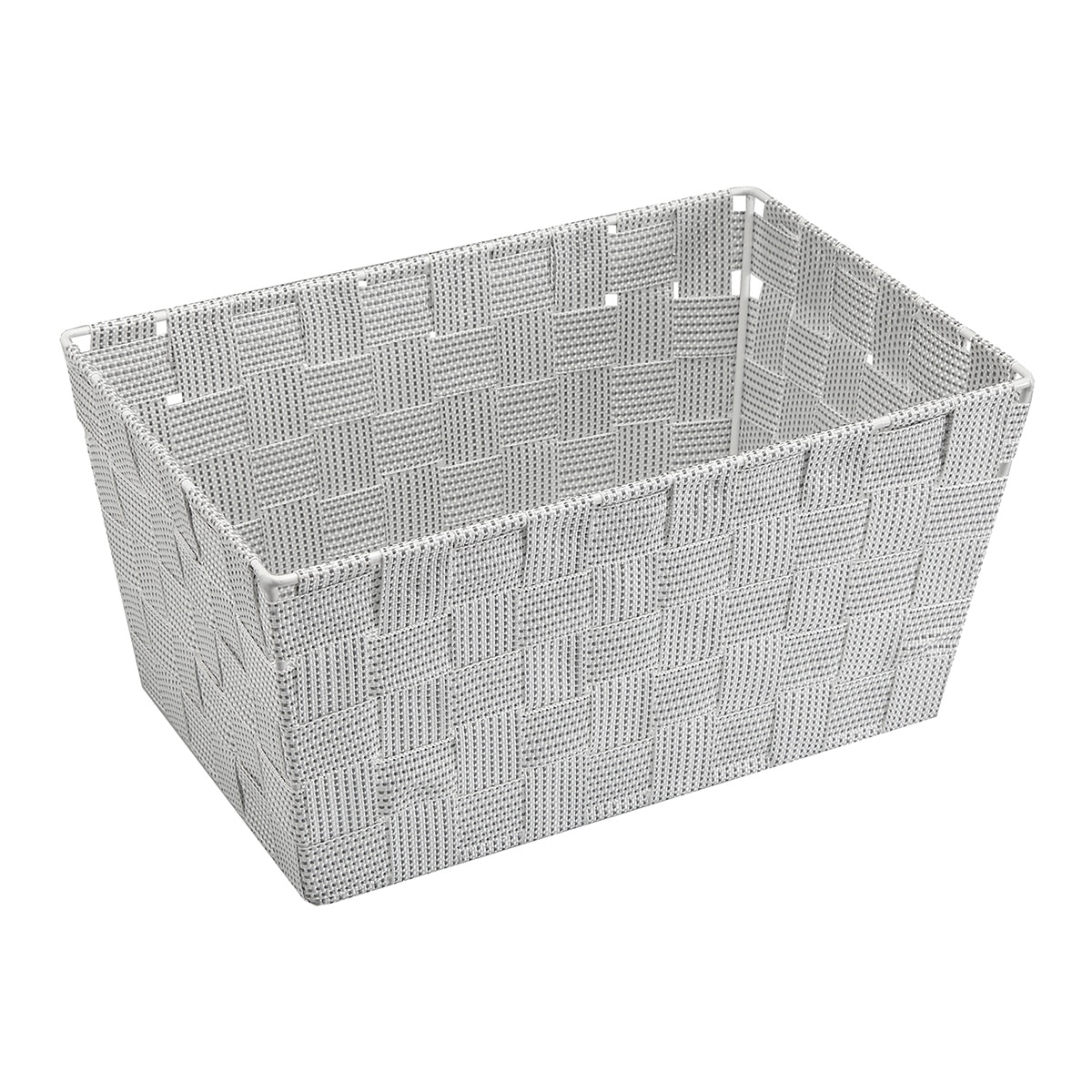Cesta organizadora multiusos Nylon trenzado Versa Gris-1