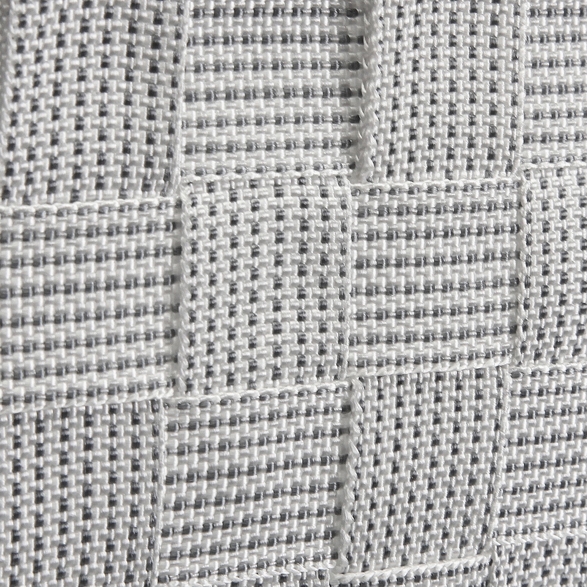 Cesta organizadora con 3 compartimentos Nylon trenzado Versa Gris-2