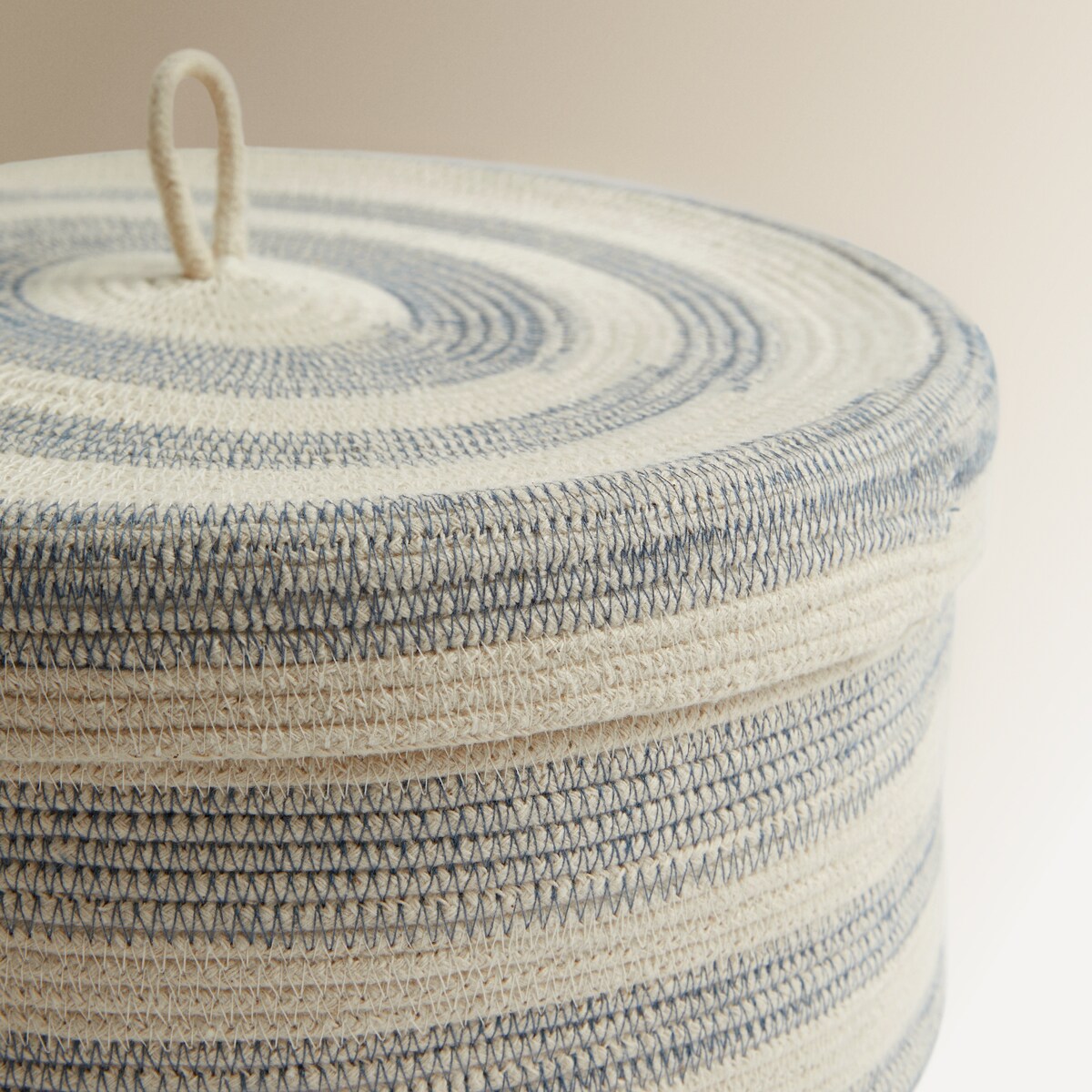 Cesto Organizador com Tampa Odón Cru / Azul-2