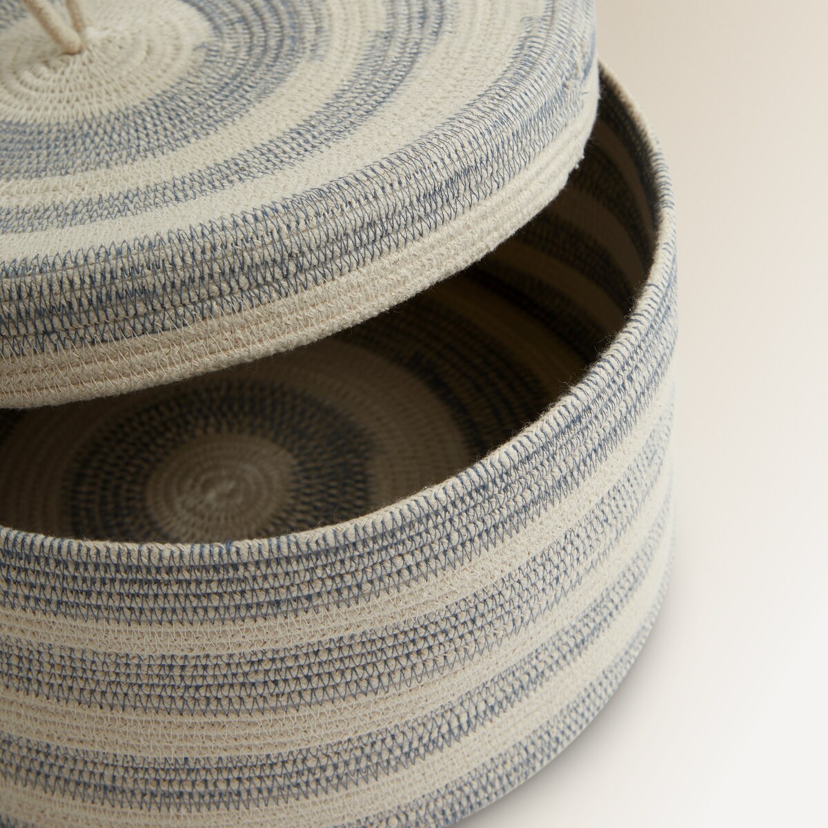 Cesto Organizador com Tampa Odón Cru / Azul-3