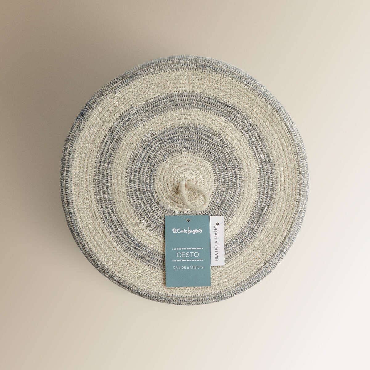 Cesto Organizador com Tampa Odón Cru / Azul-4