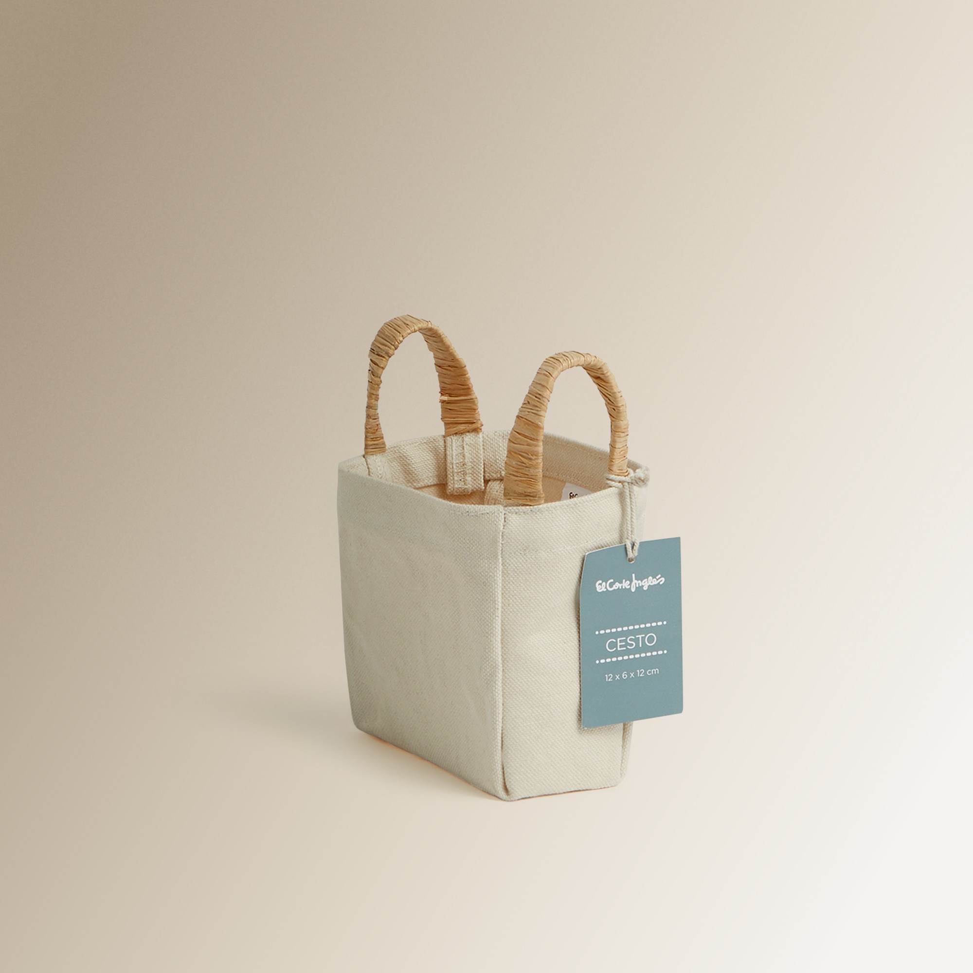 Cestinha de Algodão com Asas Cru-3