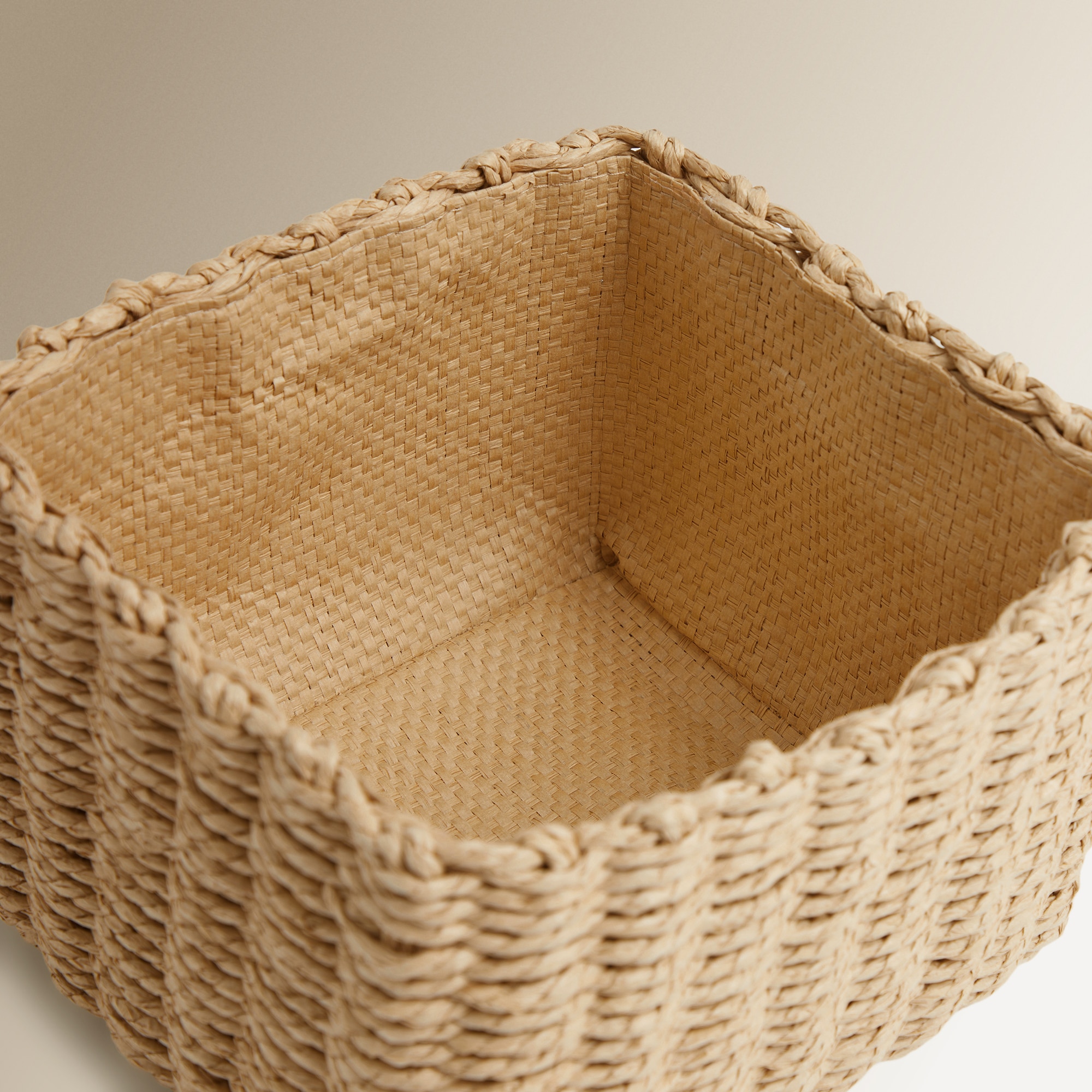Cesta de fibra de papel El Corte Inglés - Natural Pequeño Natural-2