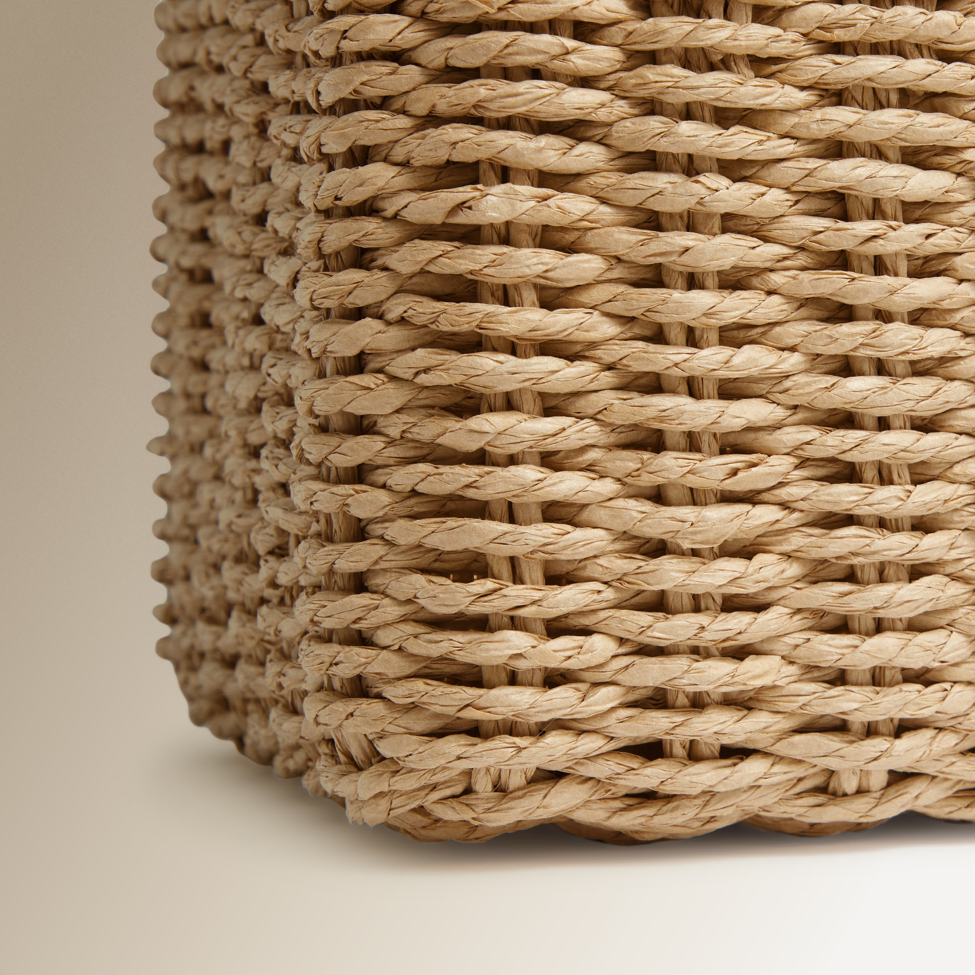 Cesta de fibra de papel El Corte Inglés - Natural Pequeño Natural-3