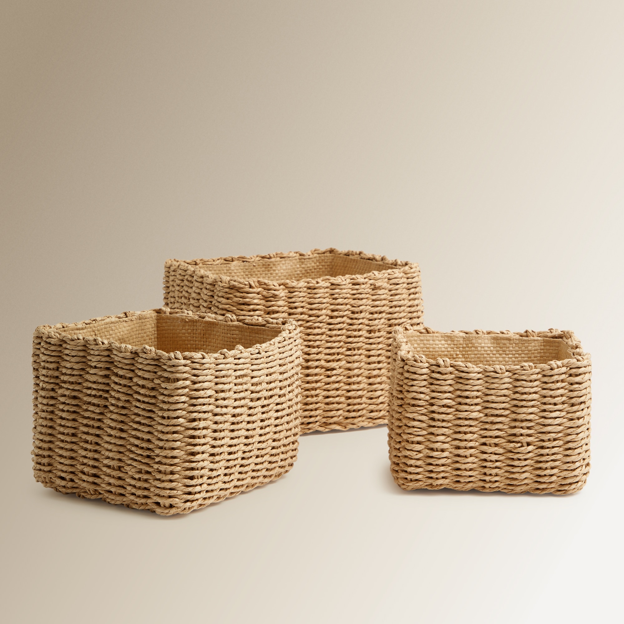 Cesta de fibra de papel El Corte Inglés - Natural Pequeño Natural-4