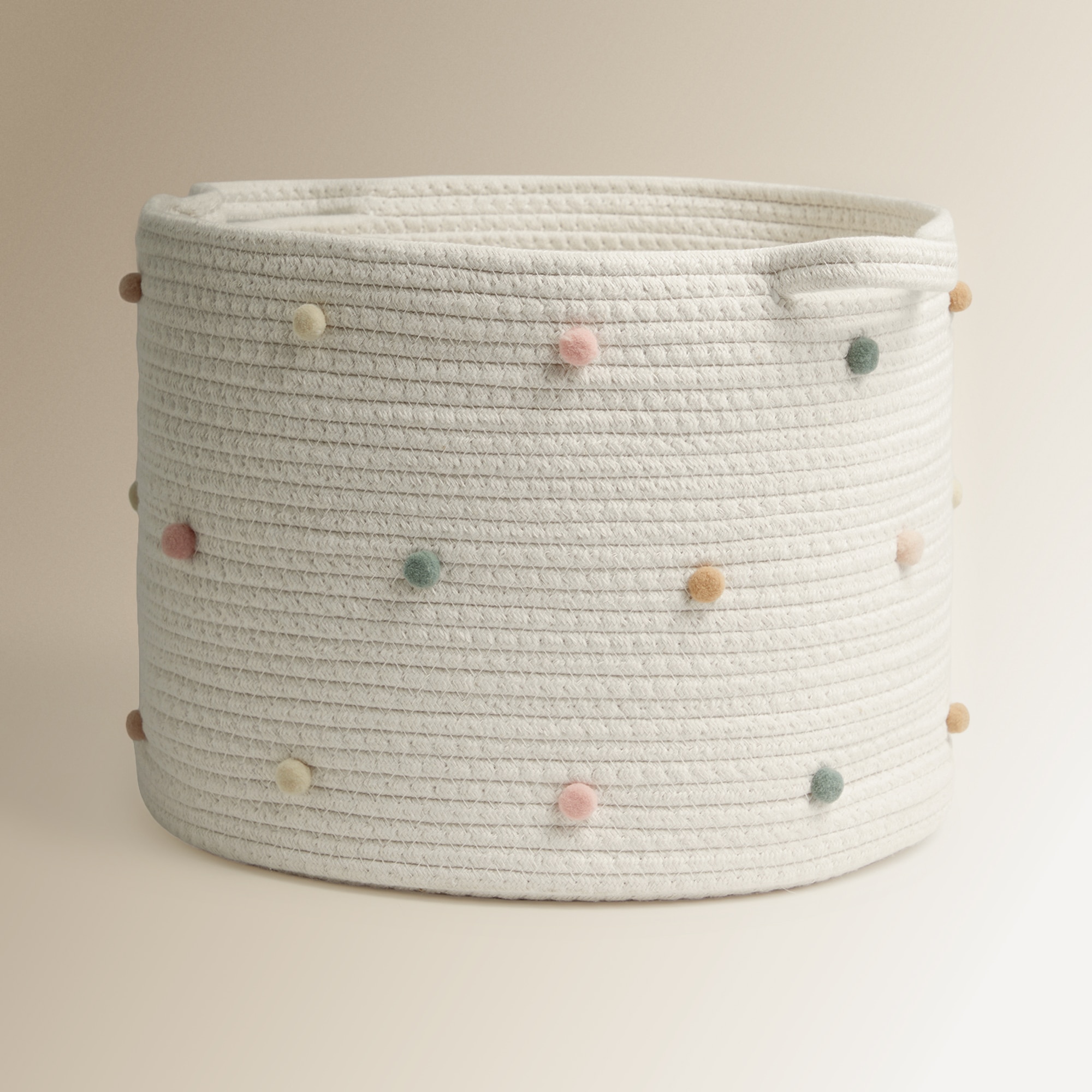 Imagem 0 de Cesto Organizador em Corda de Algodão Pompons Mini Home