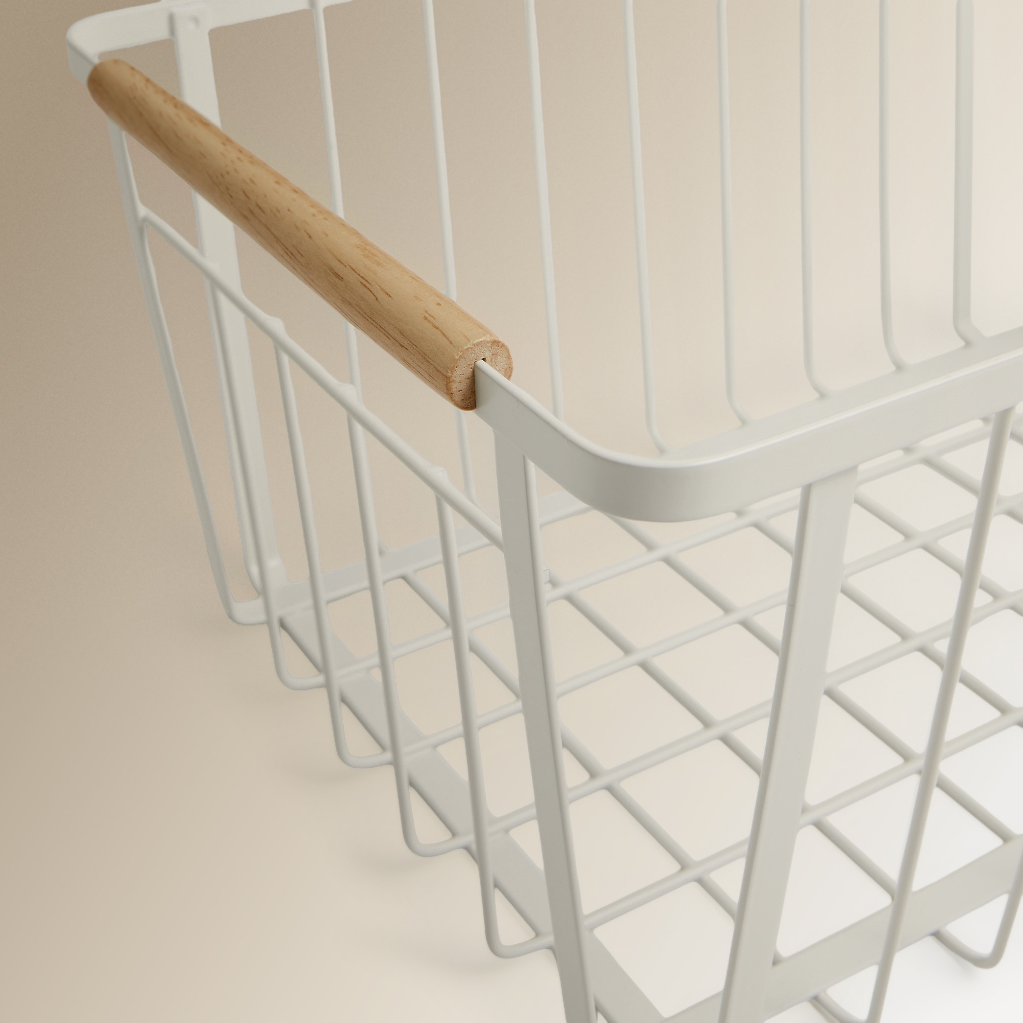 Cesta de Arrumação de Cozinha Branco-2