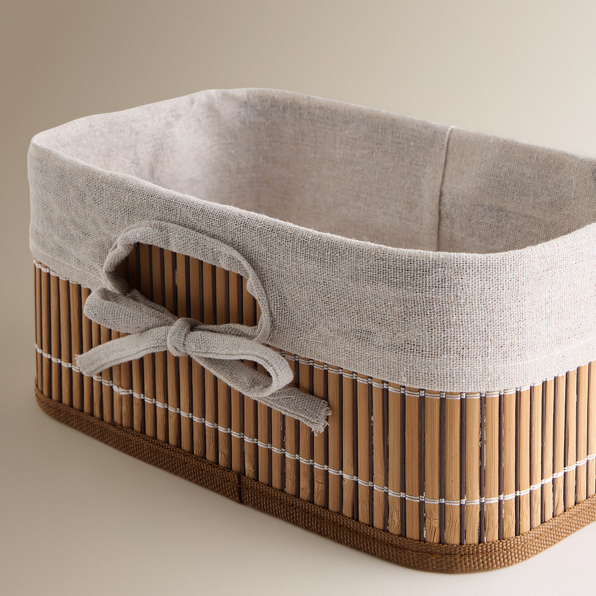 Cesta de bambú plegable Basics El Corte Inglés Natural-2