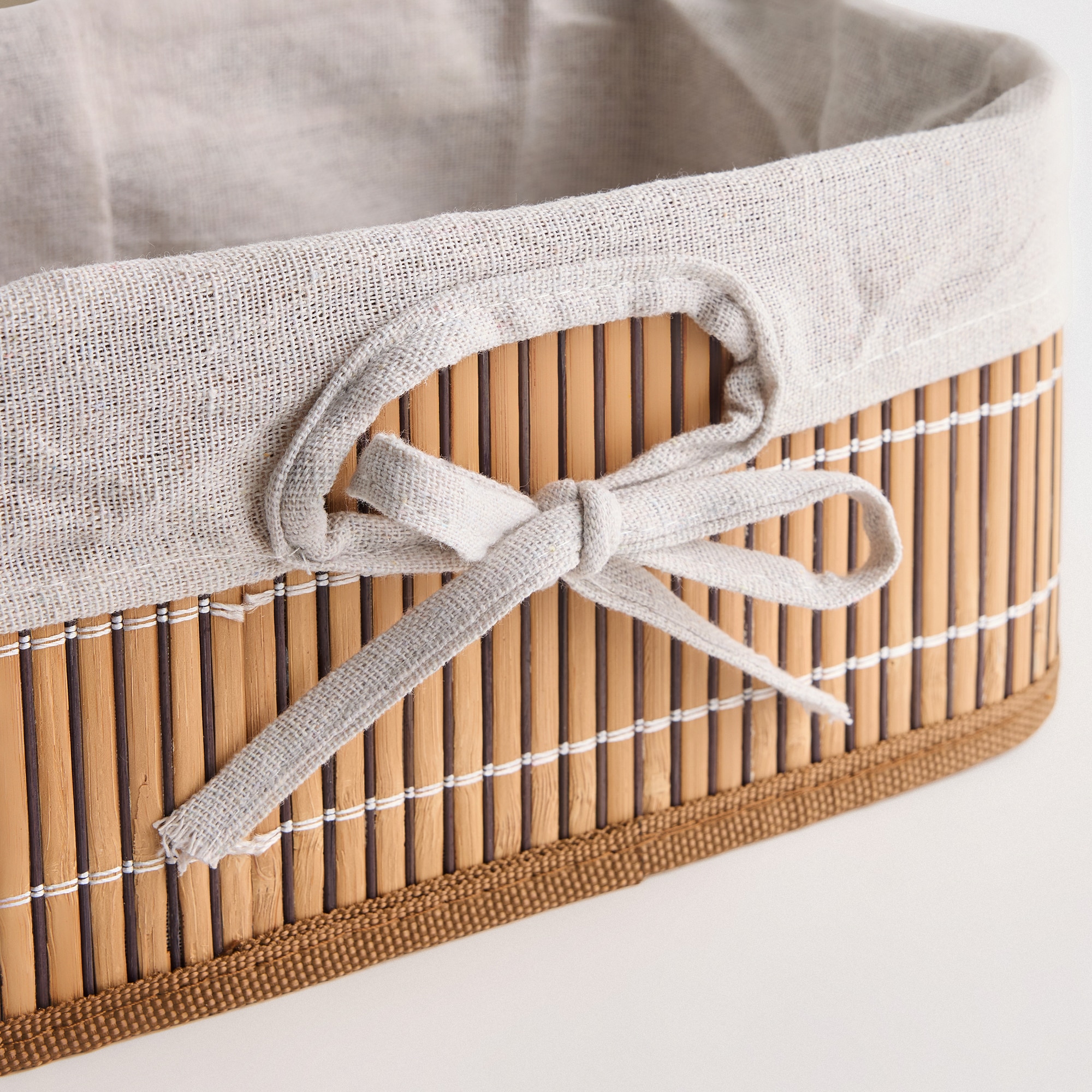 Cesta de bambú plegable Basics El Corte Inglés Natural-3