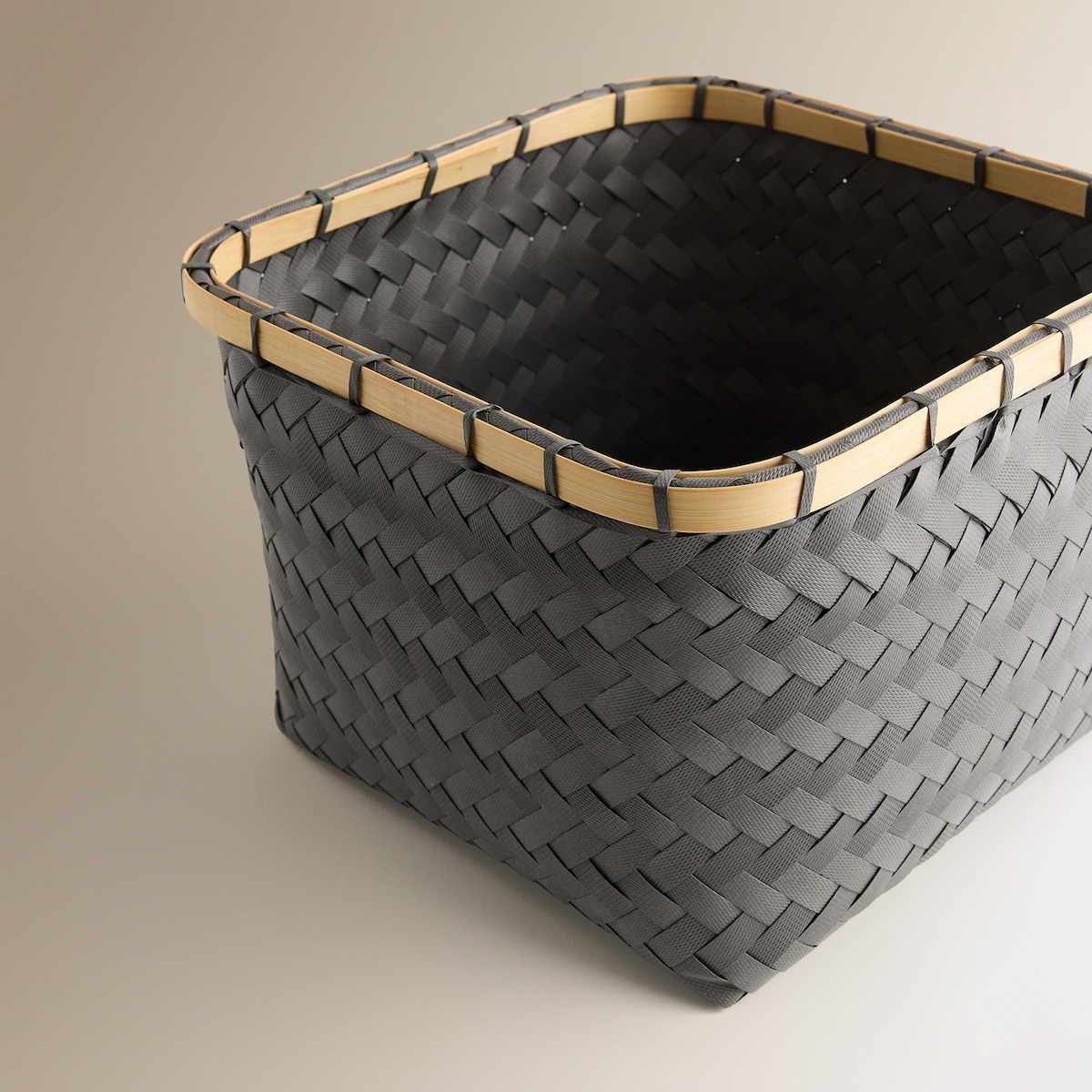 Cesto de ordenación Trenzado Gris-2