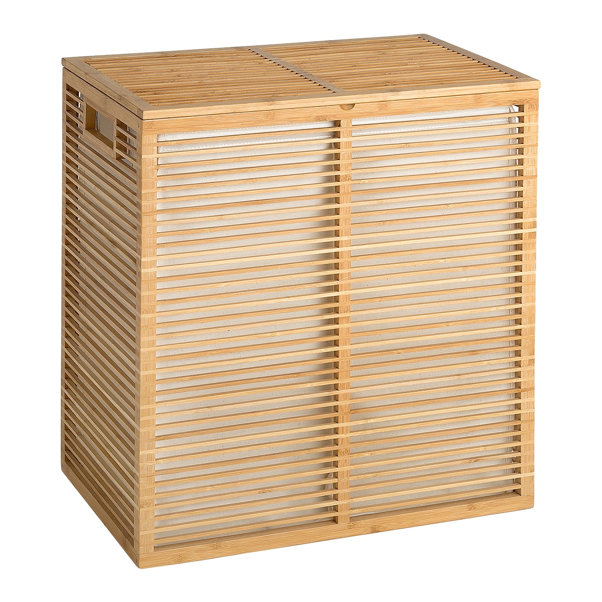 Cesto de roupa duplo Bambu El Corte Inglés Natural-1