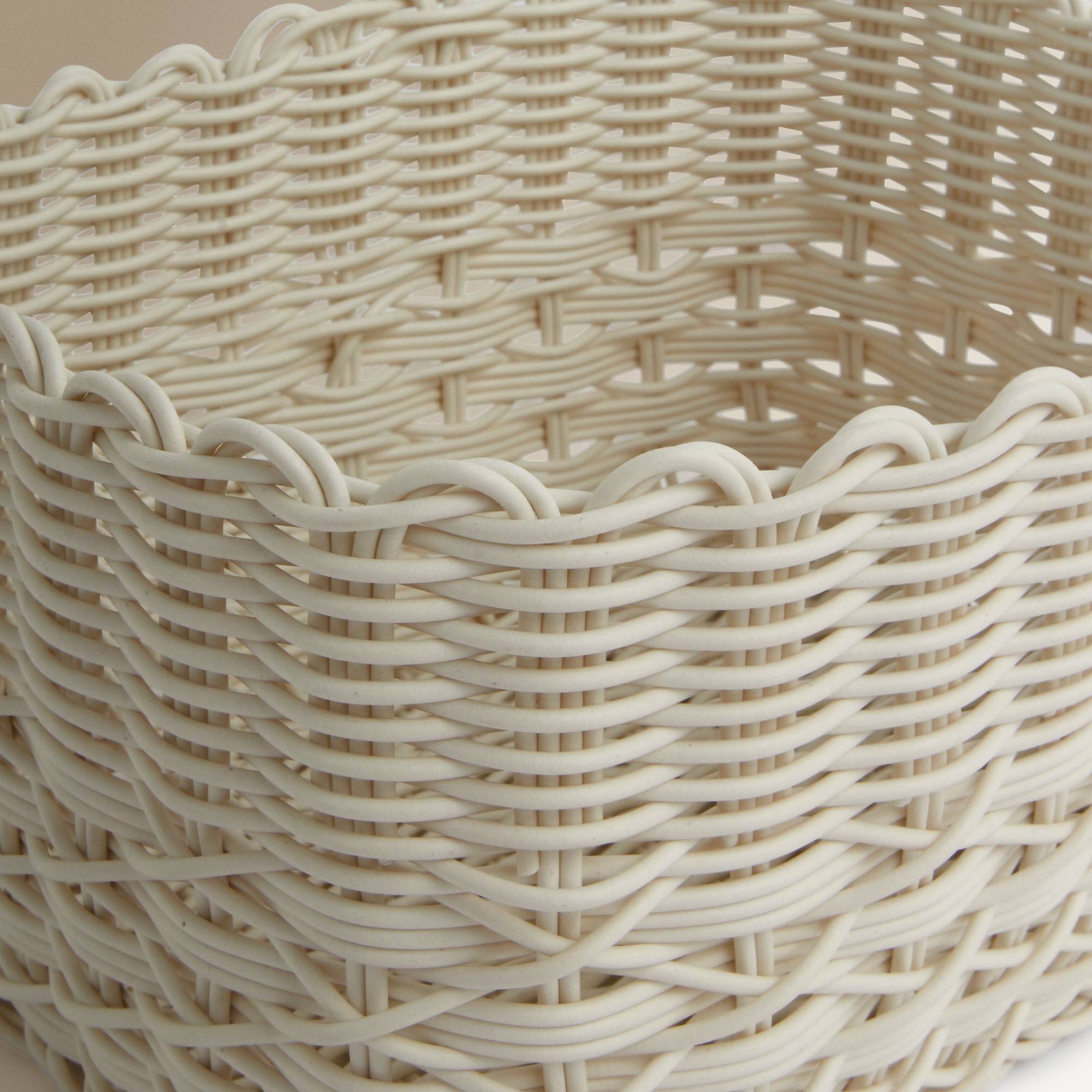 Cesta trançada El Corte Inglés Branco-3