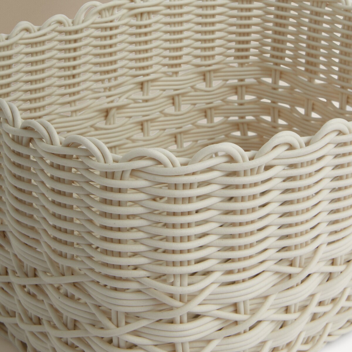 Cesta trançada El Corte Inglés Branco-3