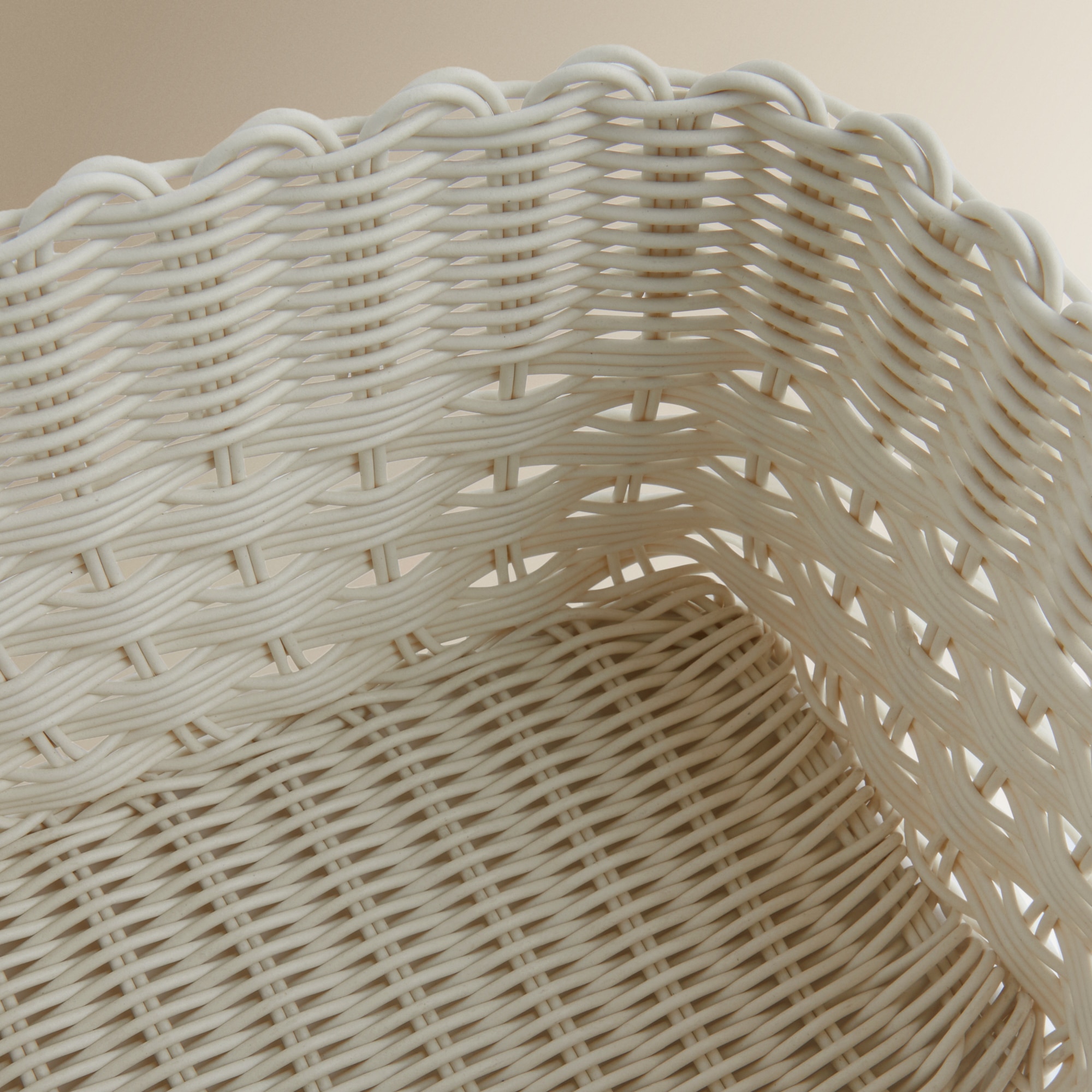 Cesta trançada El Corte Inglés Branco-5