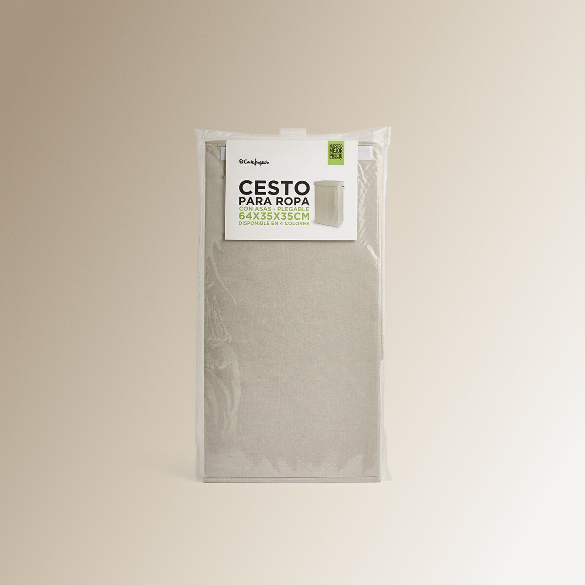 Cesto de ropa plegable Nuestro Mejor Precio - El Corte Inglés Beige-6
