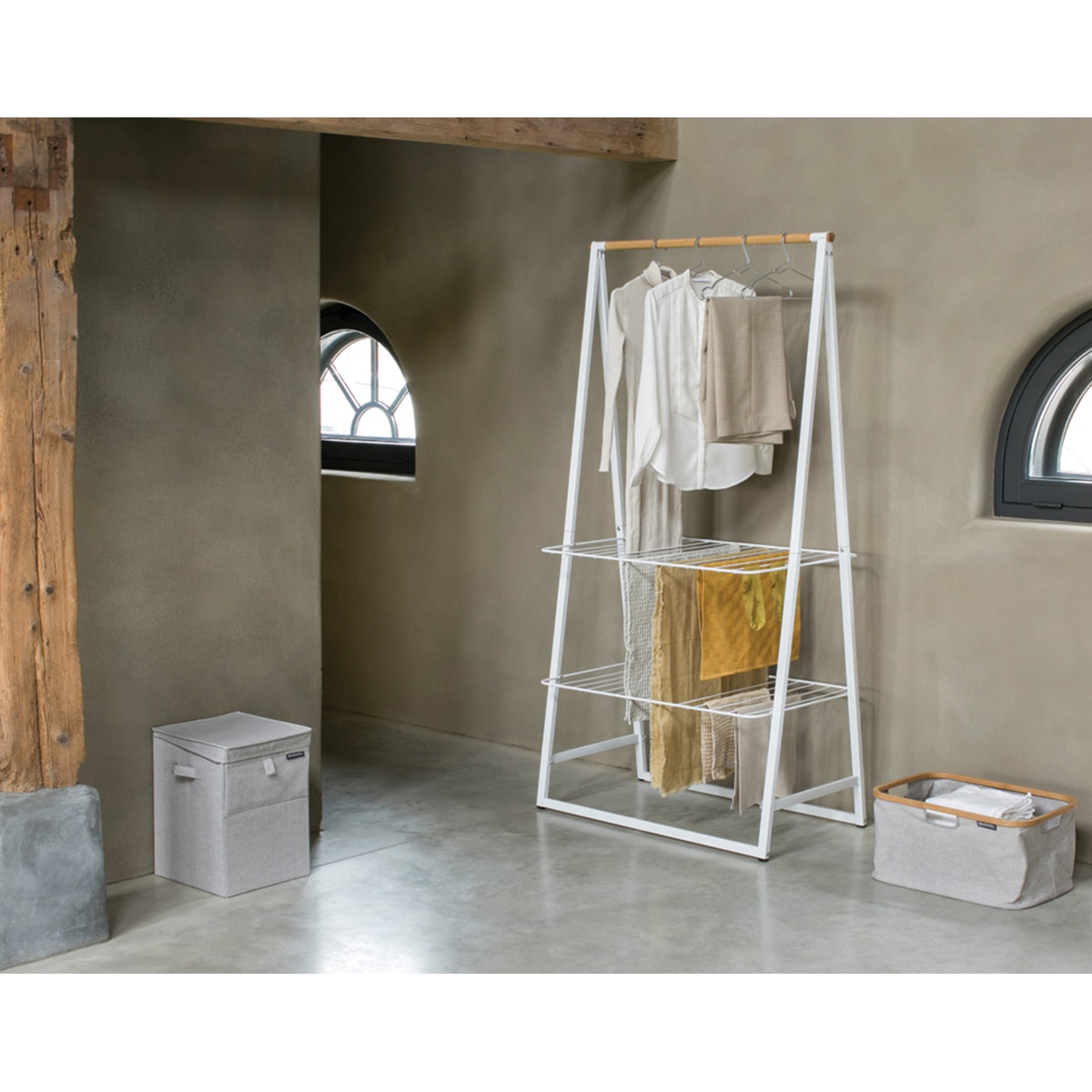 Cesta de roupa desdobrável Linn Brabantia Cinzento-8
