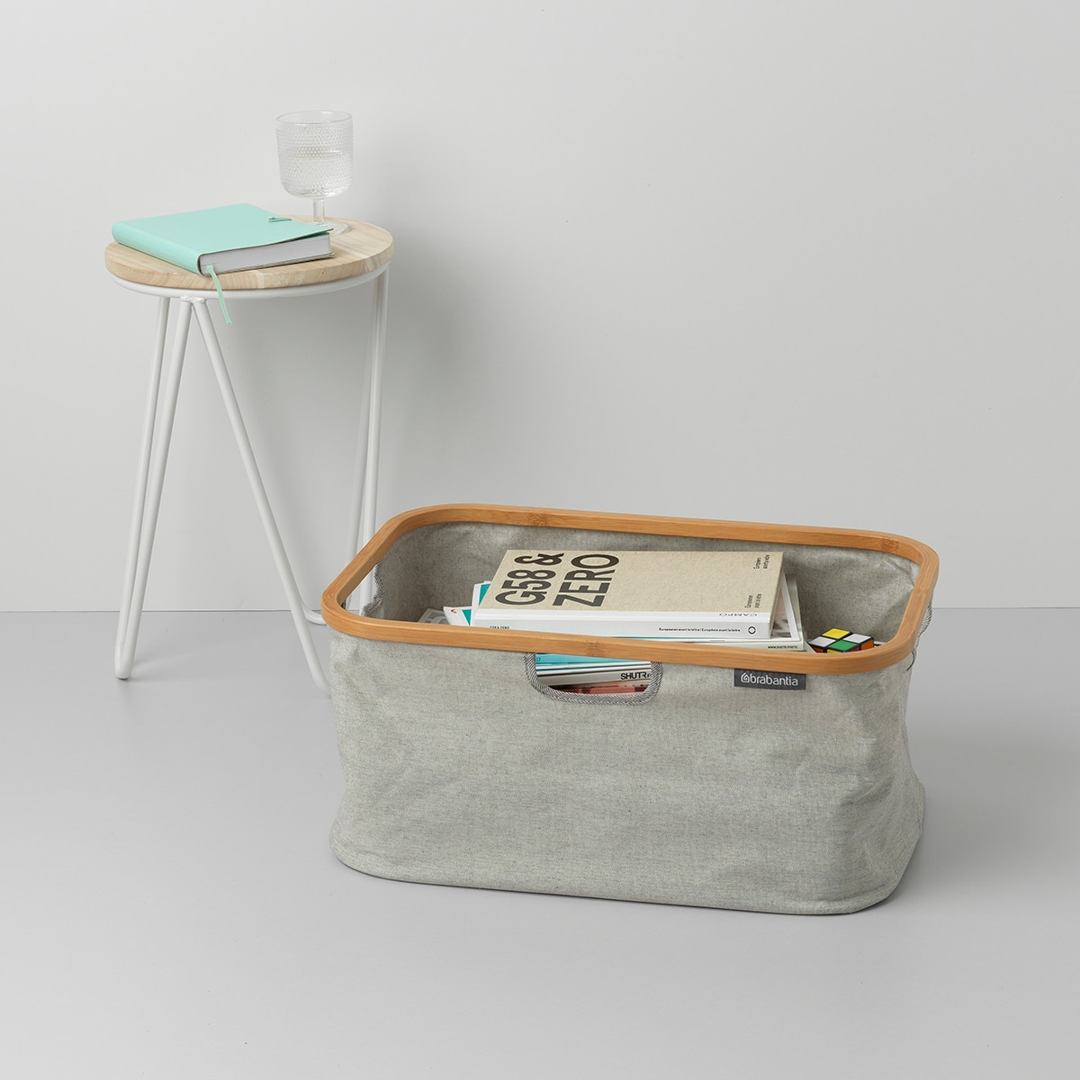 Cesta de roupa desdobrável Linn Brabantia Cinzento-15