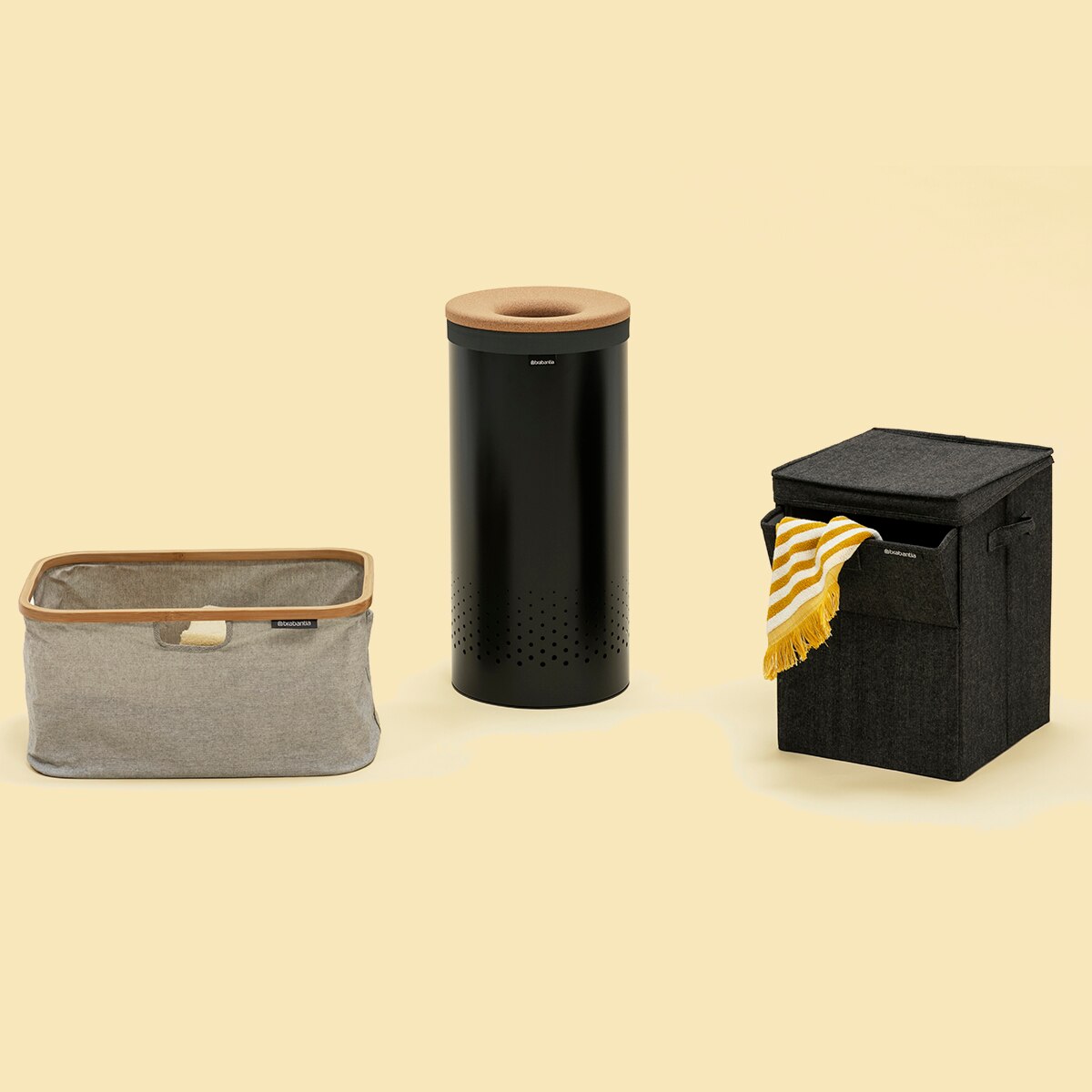 Cesta de roupa desdobrável Linn Brabantia Cinzento-17