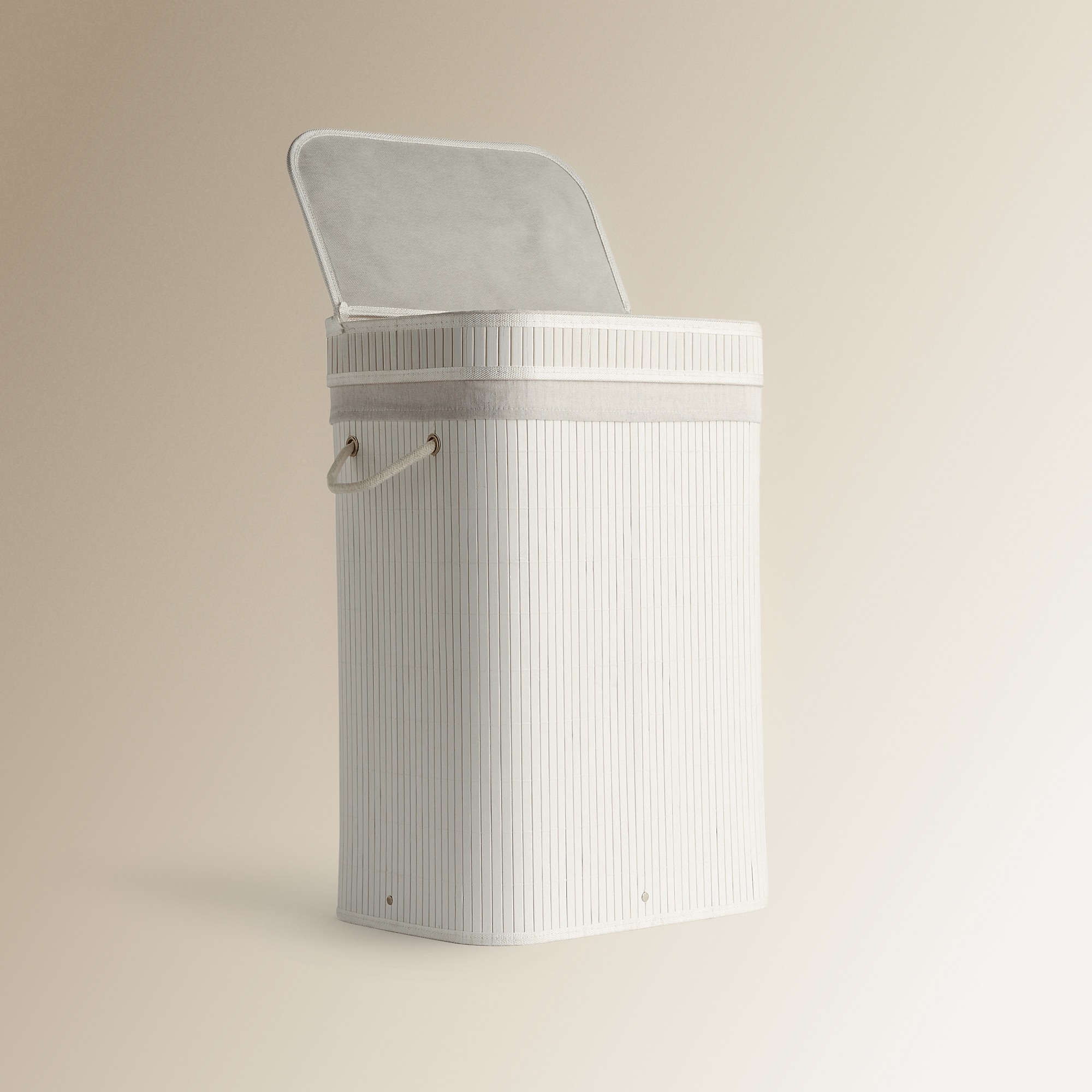 Cesto de ropa plegable de Bambú Basics El Corte Inglés Blanco-2