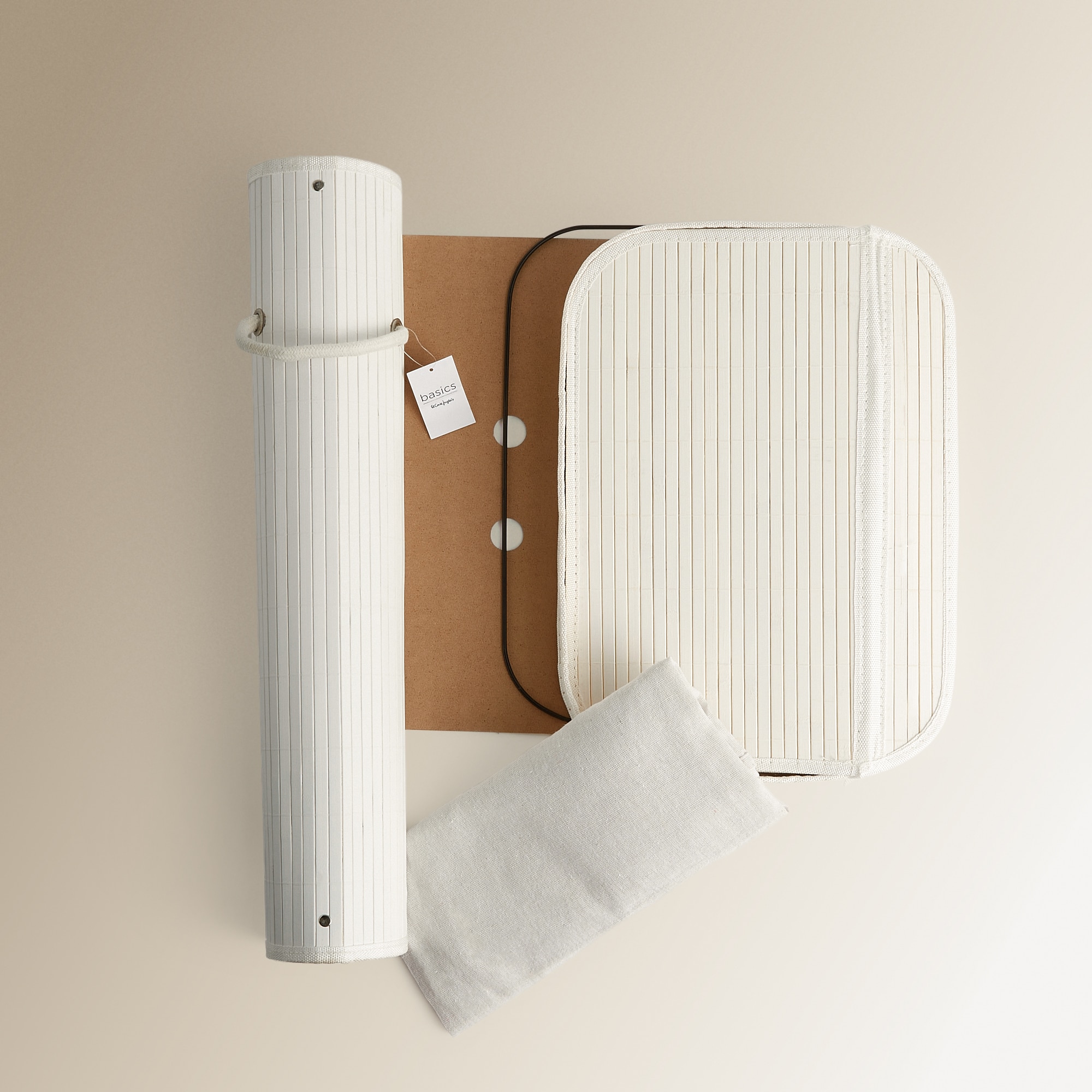 Cesto de ropa plegable de Bambú Basics El Corte Inglés Blanco-5