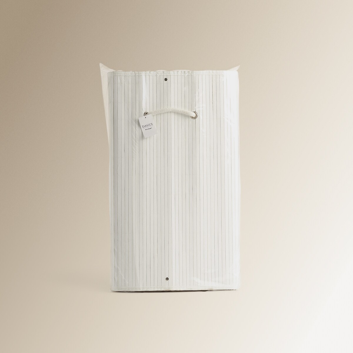 Cesto de ropa plegable de Bambú Basics El Corte Inglés Blanco-6