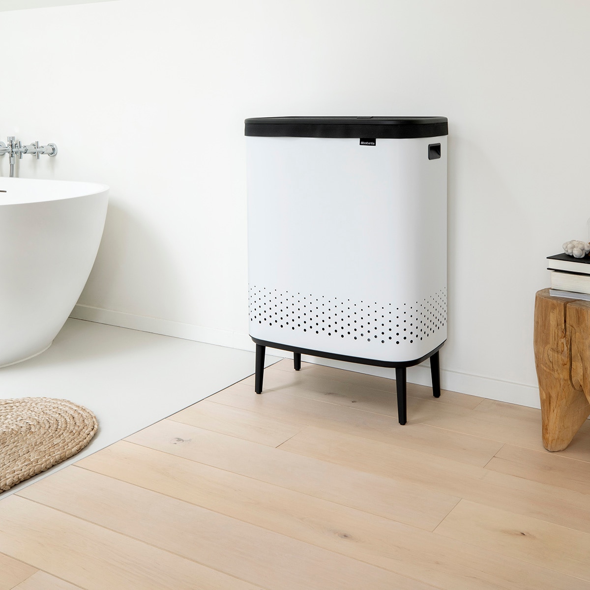 Imagen 14 de Cesto de ropa 2x45L Bo Hi Brabantia - Blanco Blanco