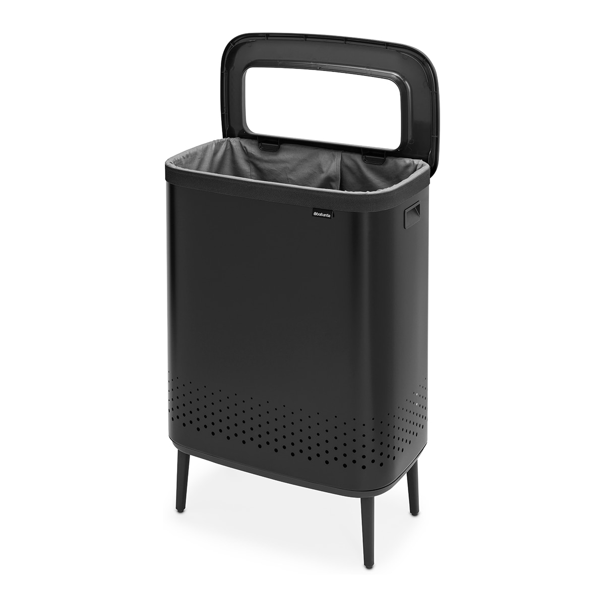 Cesto de Roupa Bo Hi - 2x45 L Preto-5
