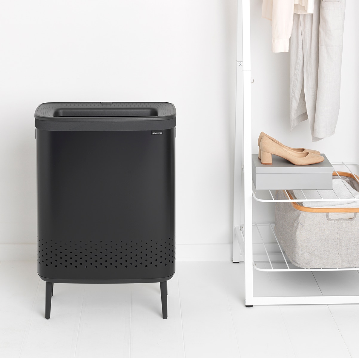 Cesto de Roupa Bo Hi - 2x45 L Preto-7