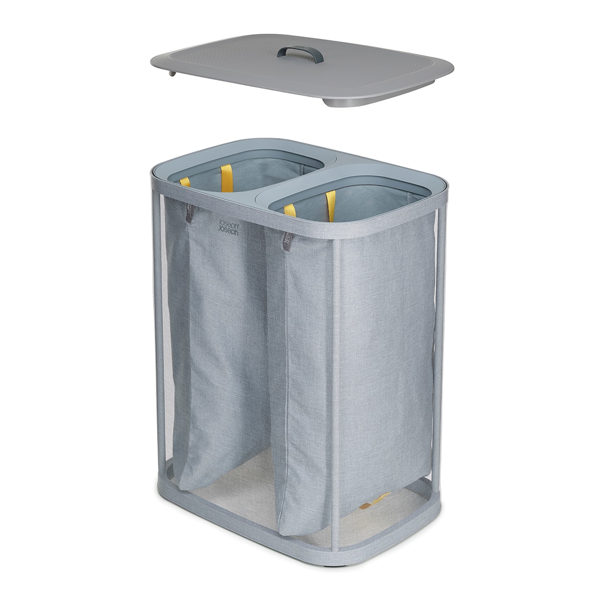 Imagen 3 de Cesto de ropa con separador Total Joseph Joseph - Gris 90 litros Gris