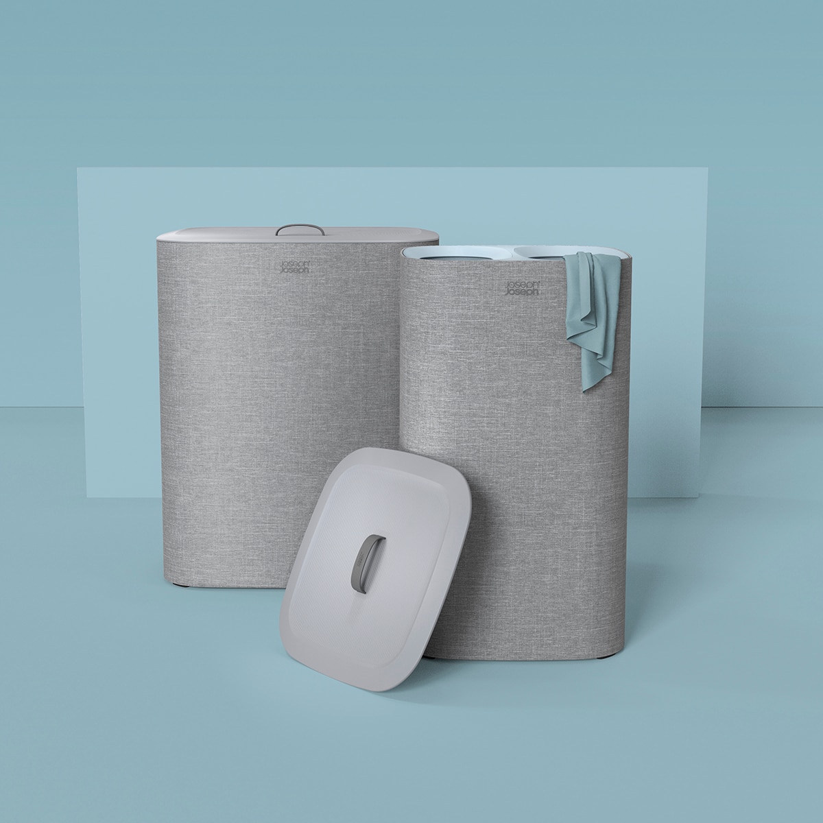 Imagen 20 de Cesto de ropa con separador Total Joseph Joseph - Gris 90 litros Gris
