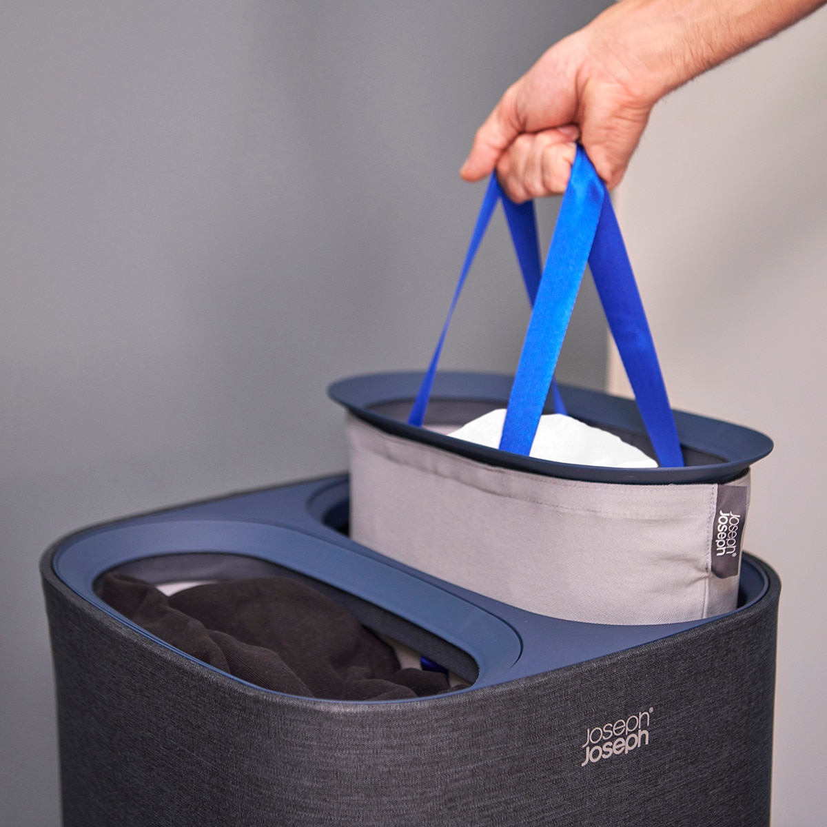 Cesto de Roupa com Separador Total Preto-9