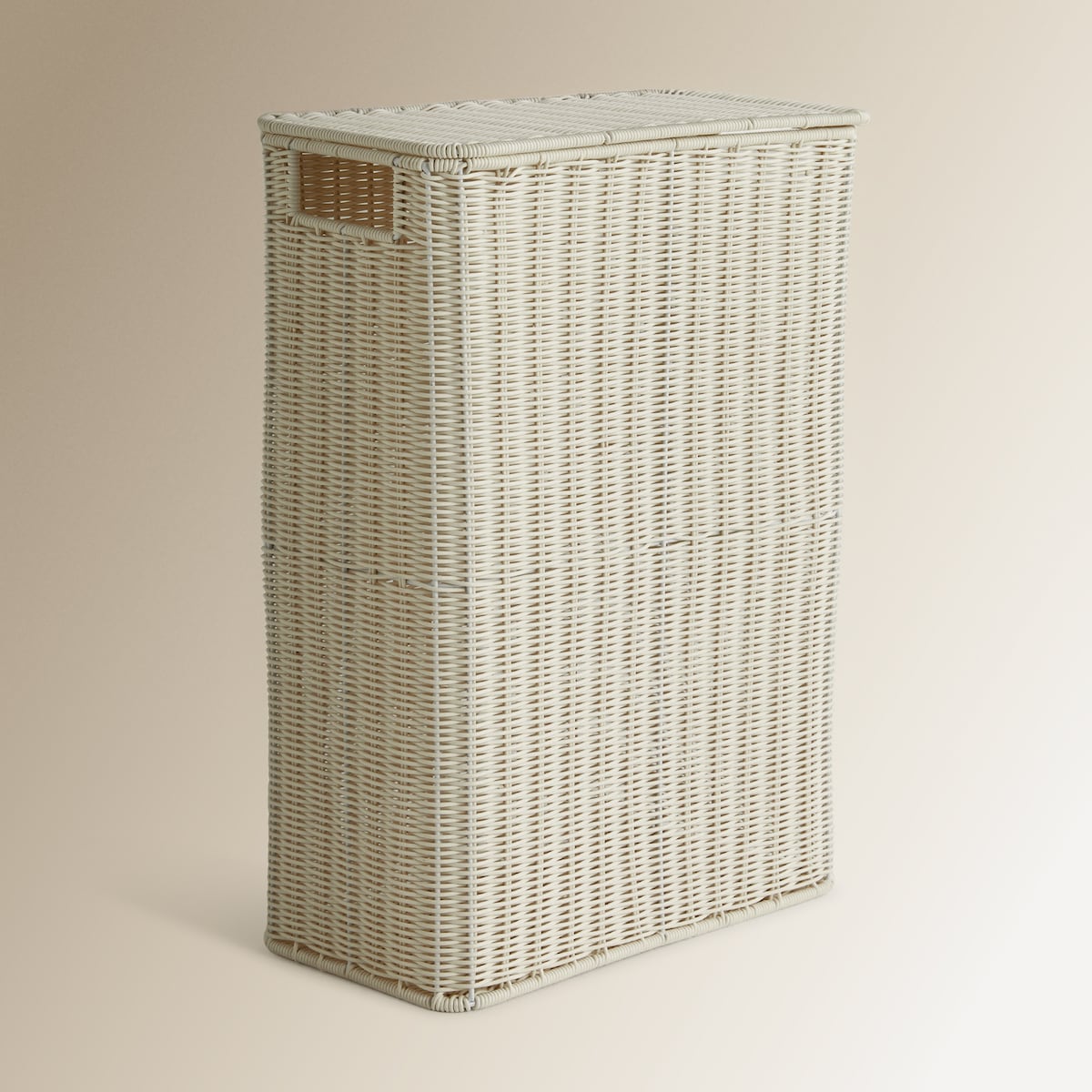 Cesto de ropa rectangular Poliratán El Corte Inglés Blanco-2