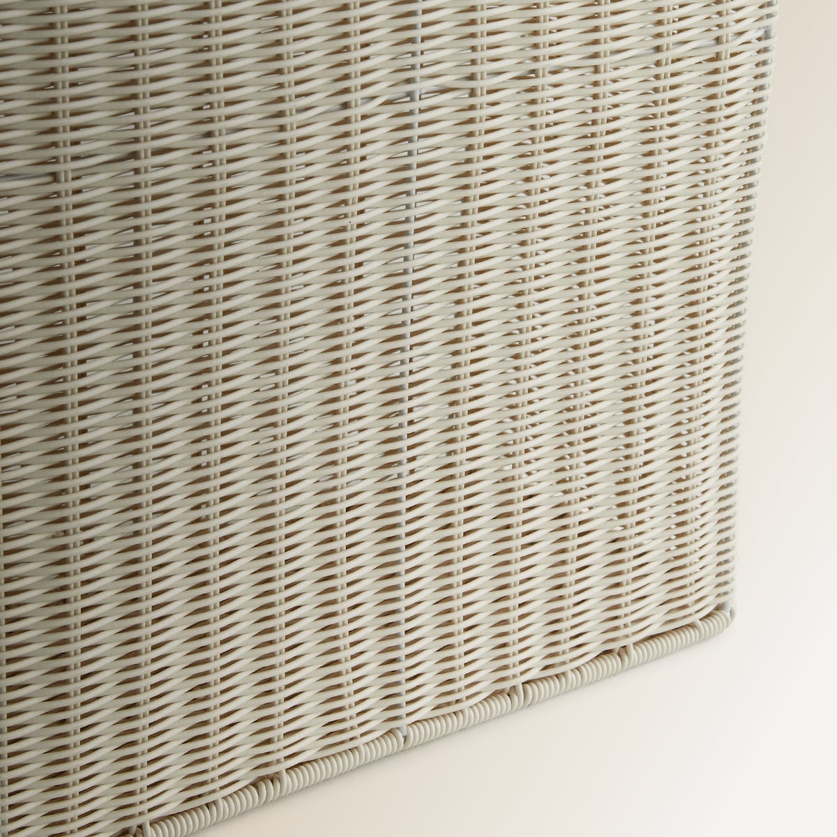 Cesto de ropa rectangular Poliratán El Corte Inglés Blanco-4