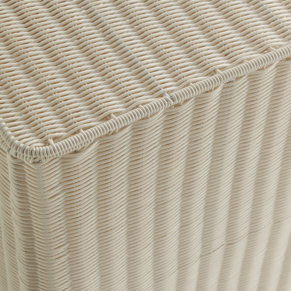 Cesto de ropa rectangular Poliratán El Corte Inglés Blanco-5