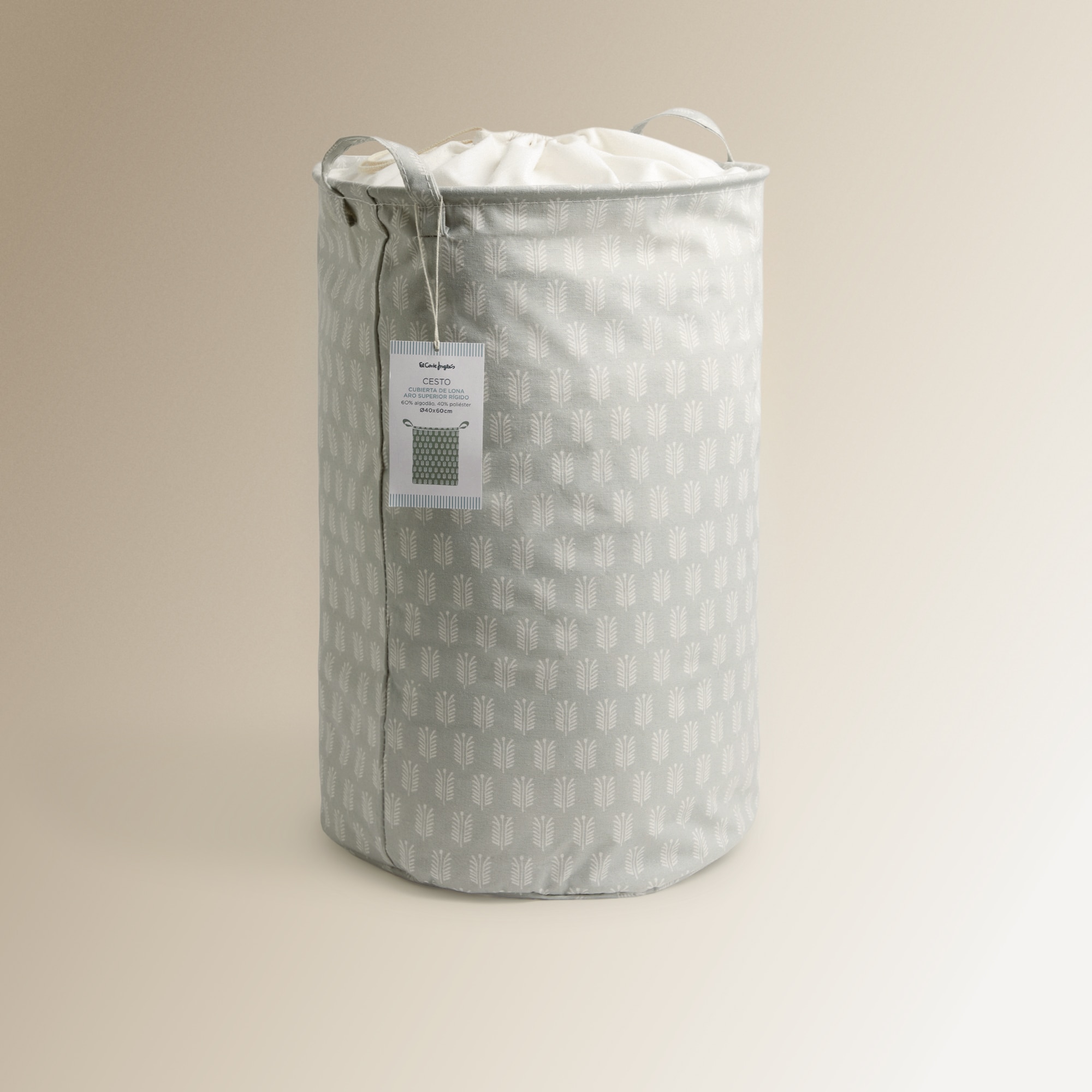 Cesto de Roupa Pine Canvas Branco-3