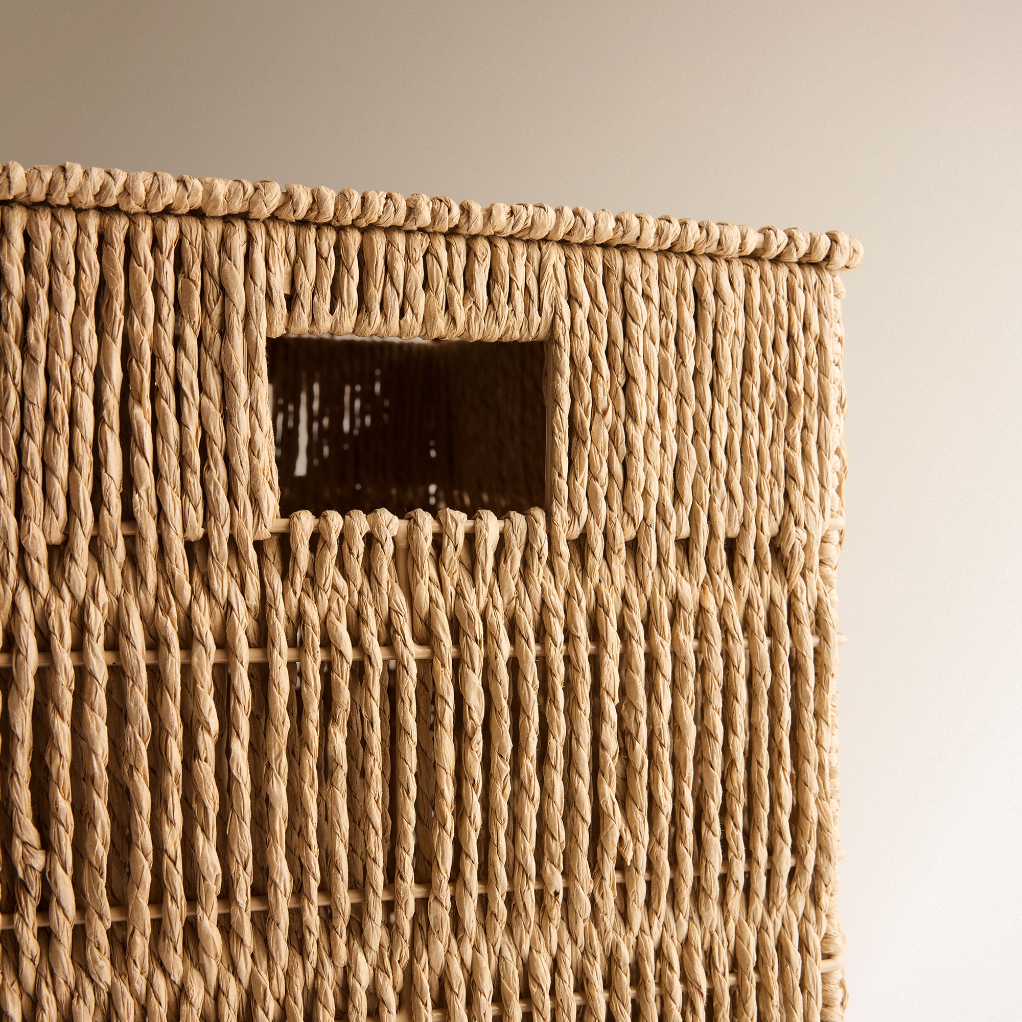 Cesto para la ropa de fibra de papel Basics El Corte Inglés Natural-2