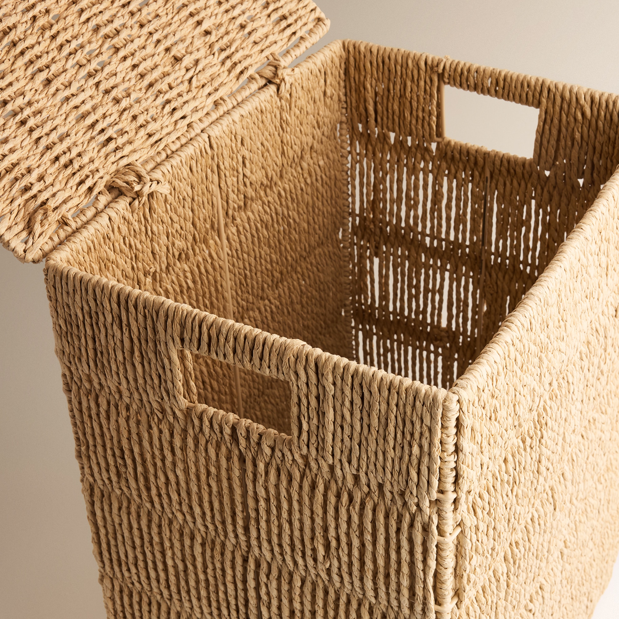 Cesto para la ropa de fibra de papel Basics El Corte Inglés Natural-3