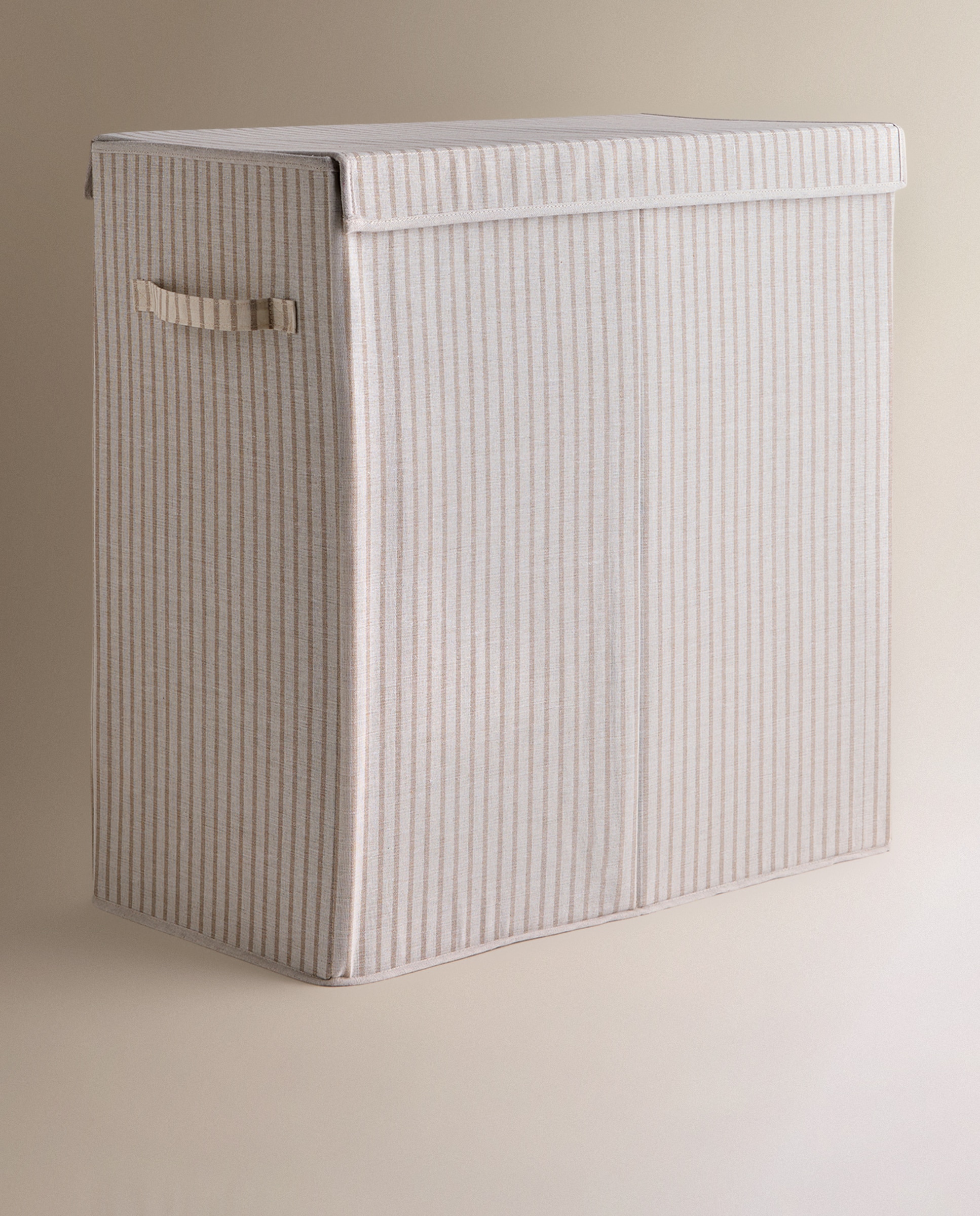 Cesto de Roupa Duplo Textur Bege-2